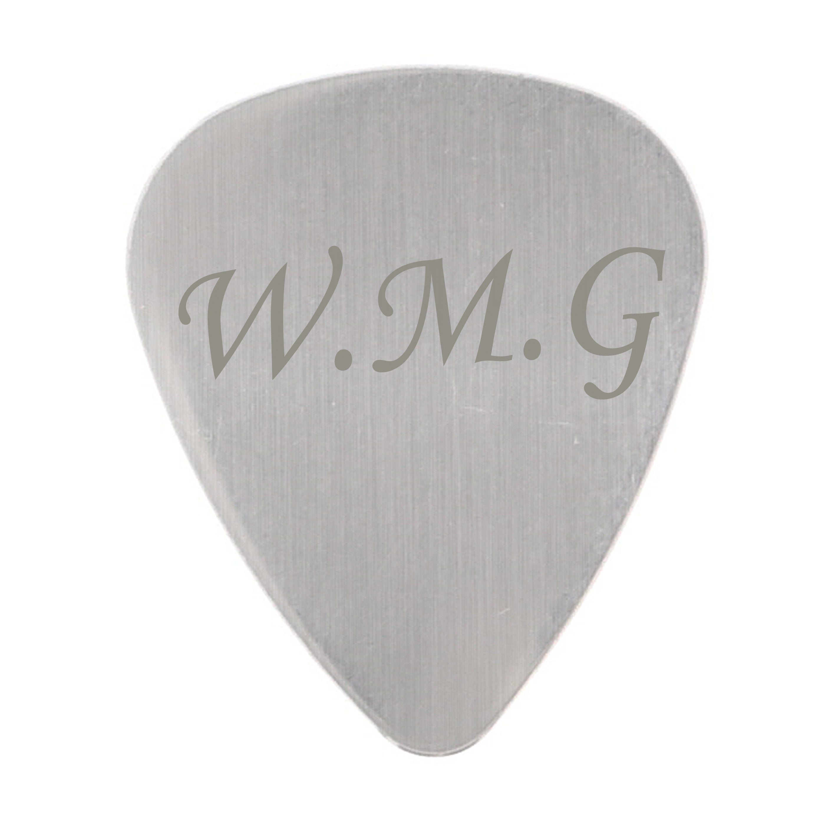 Personalised Initials Silver Plectrum