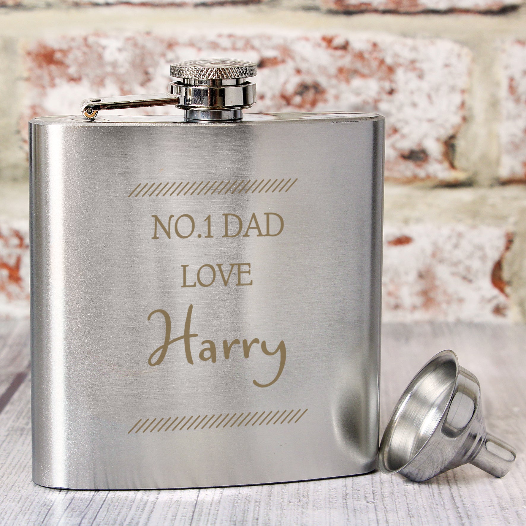 Personalised Classic Stainless Steel Hip Flask