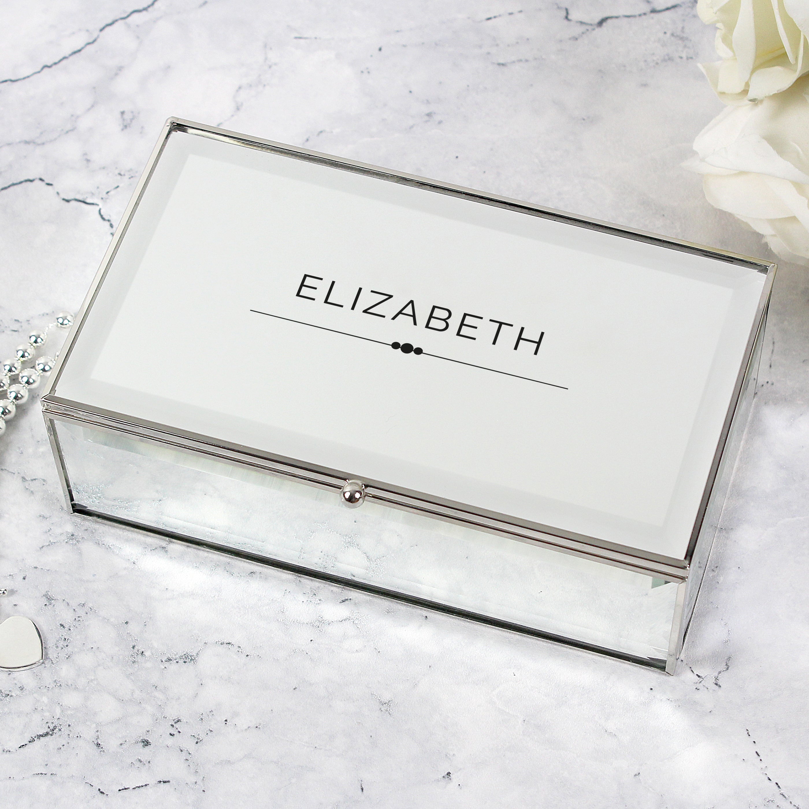 Personalised Classic Mirrored Jewellery Box