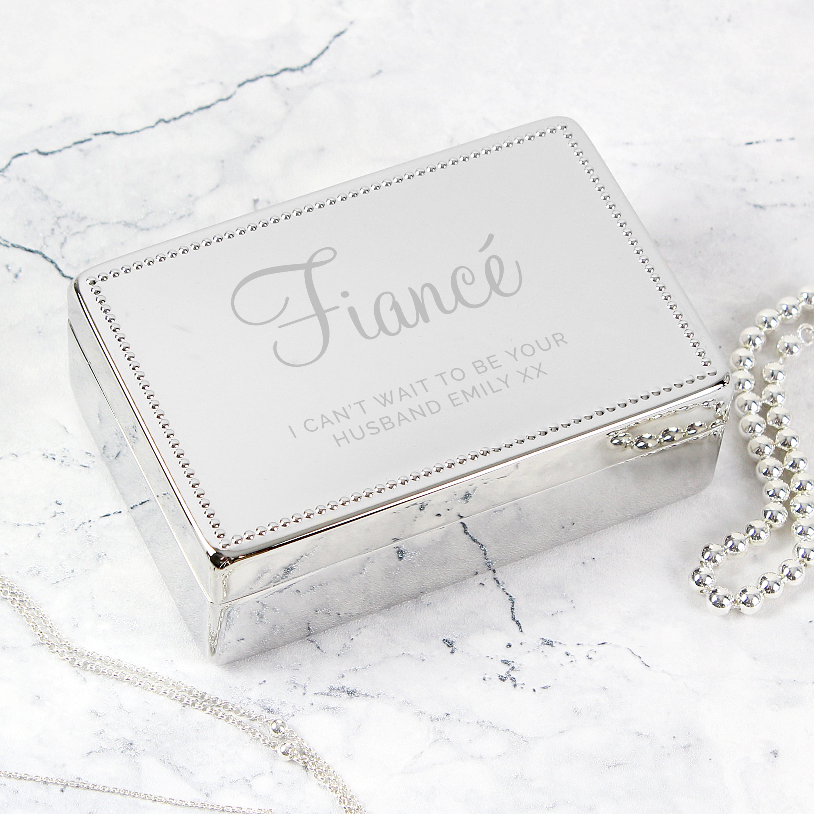 Personalised Rectangular Jewellery Box