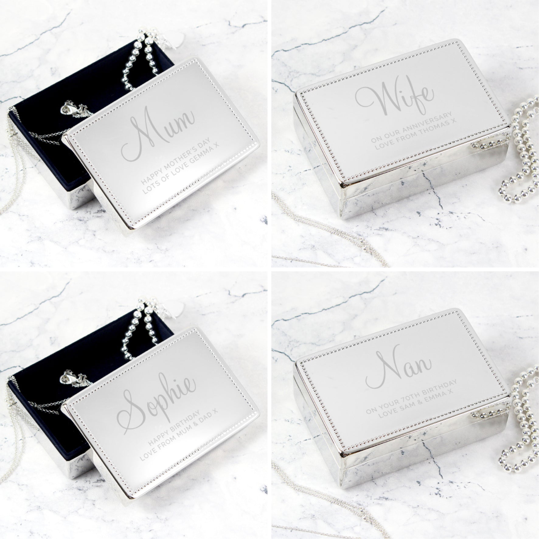 Personalised Rectangular Jewellery Box