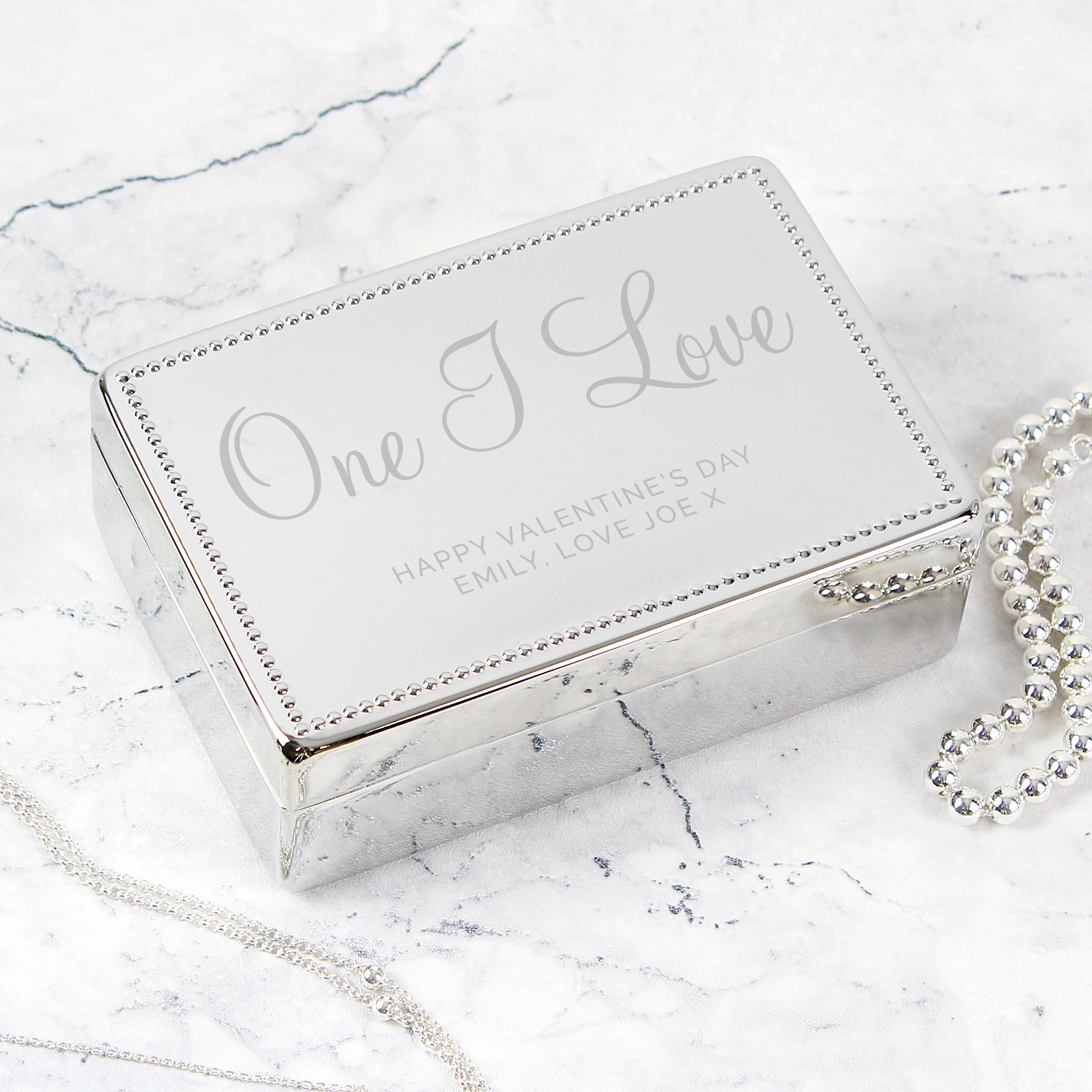 Personalised Rectangular Jewellery Box