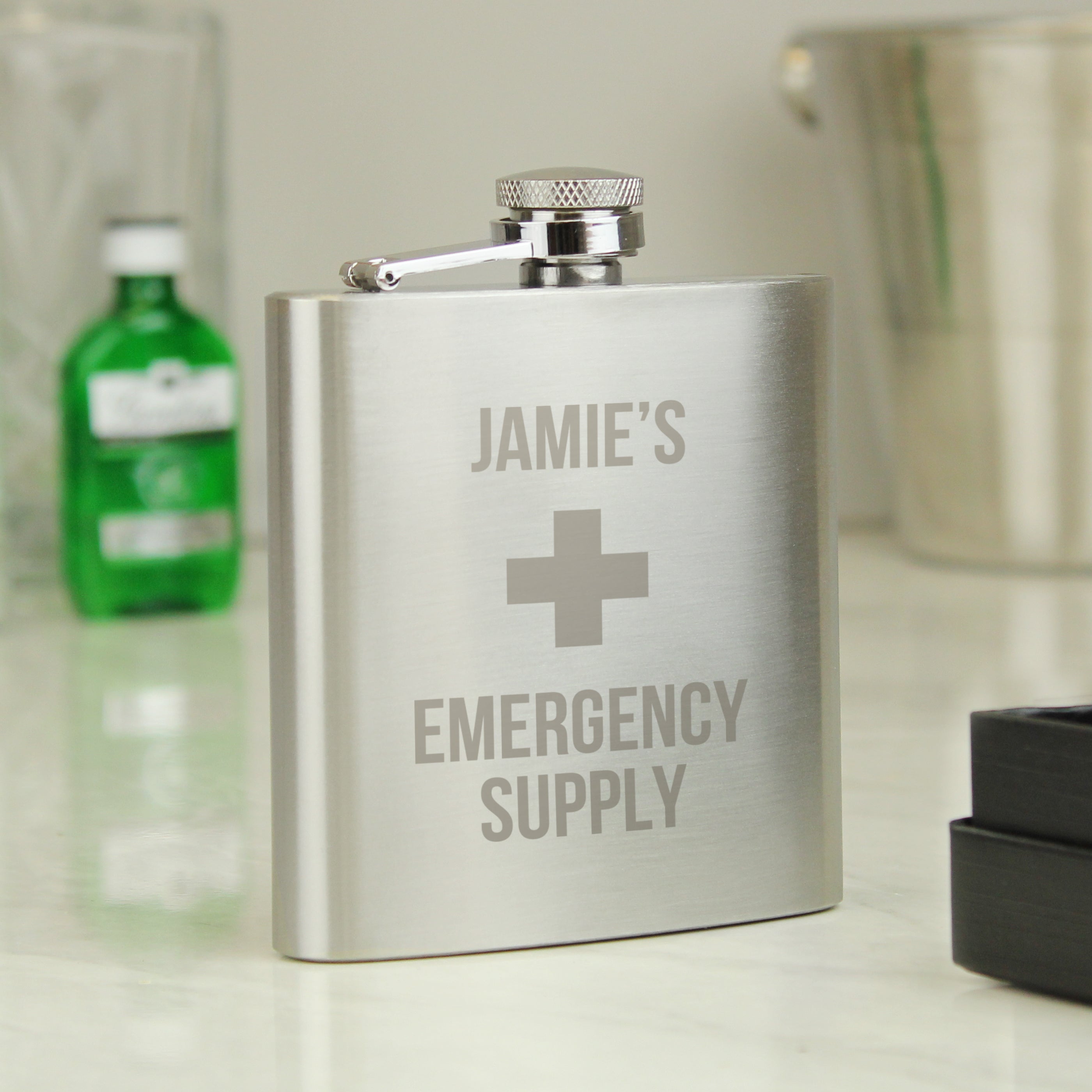 Personalised Emergency Supply Hip Flask