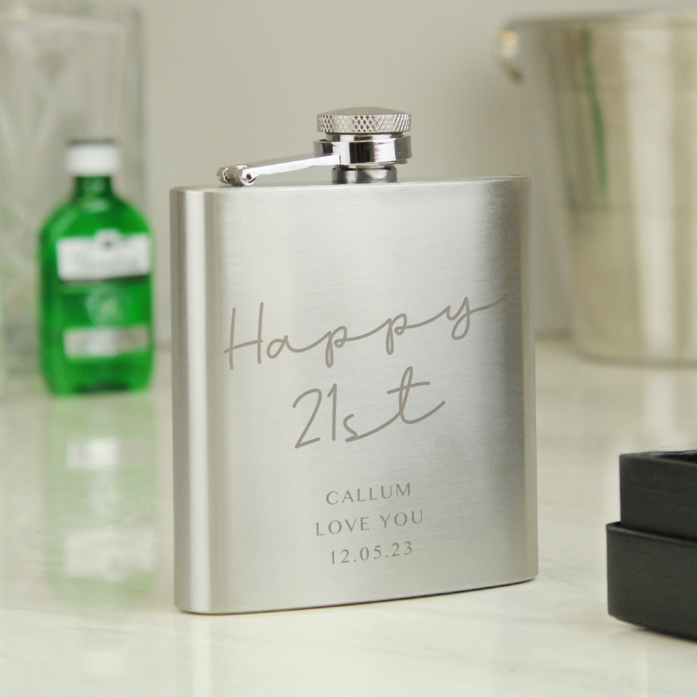 Personalised Any Message Hip Flask