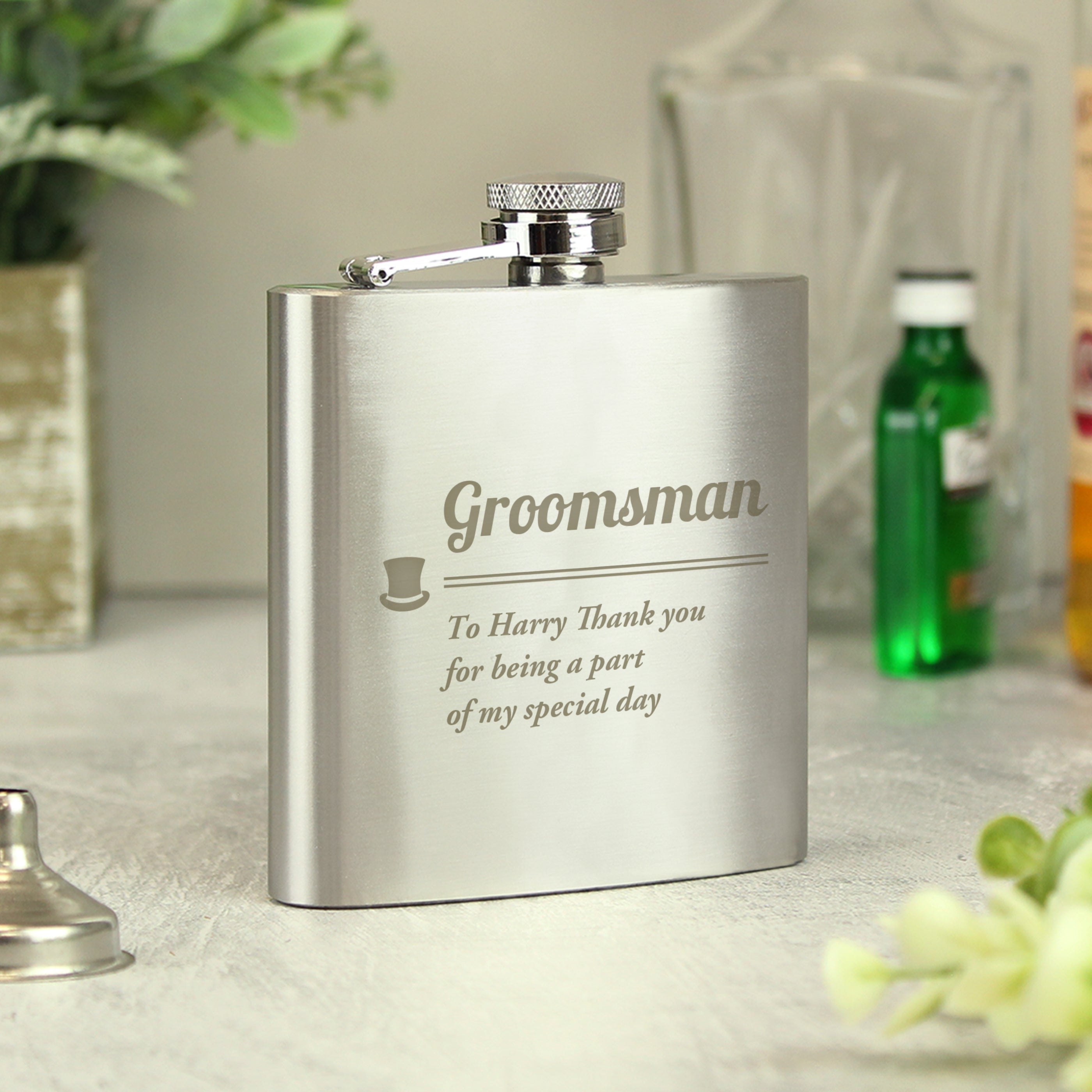 Personalised Groomsman Hip flask