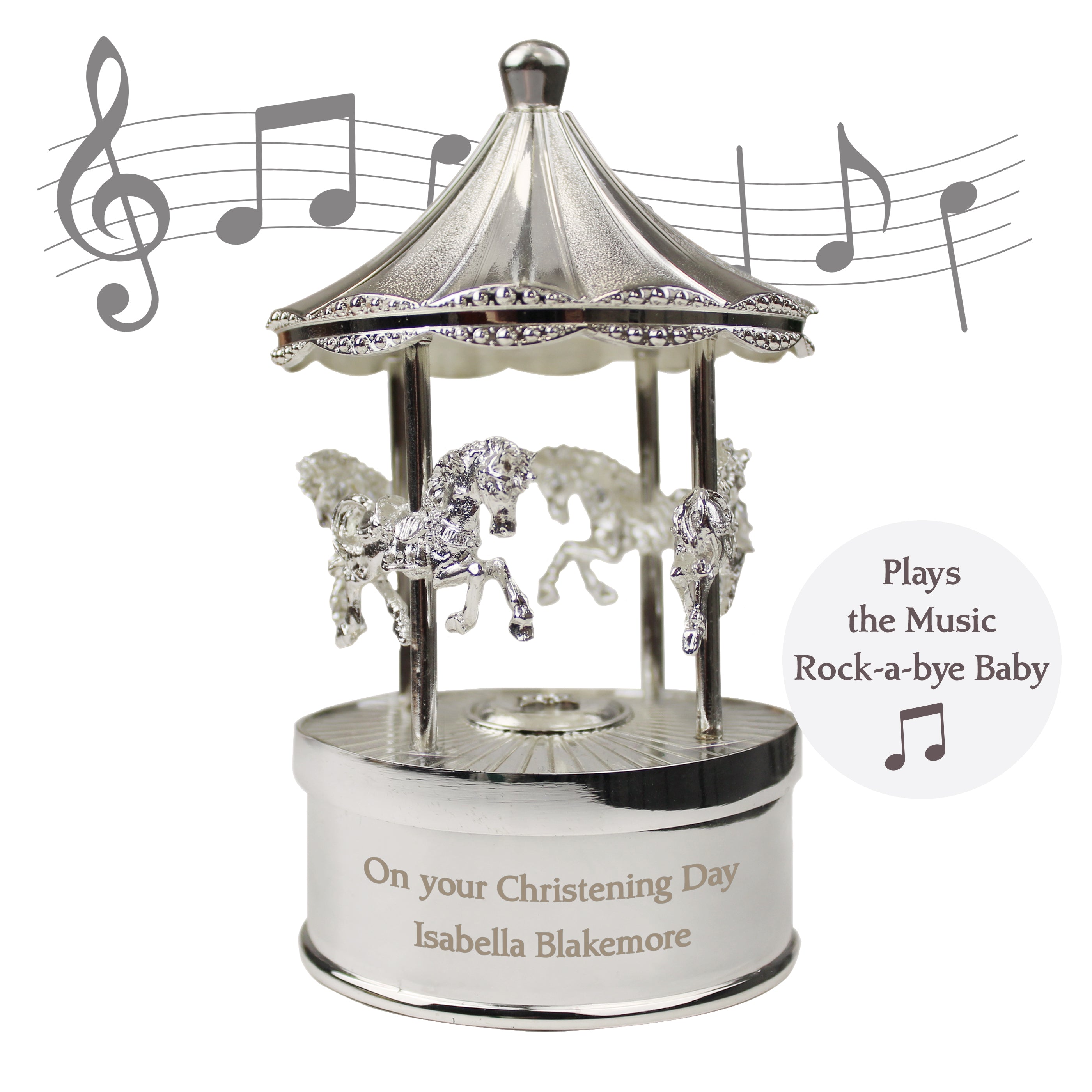 Personalised Musical Carousel Ornament