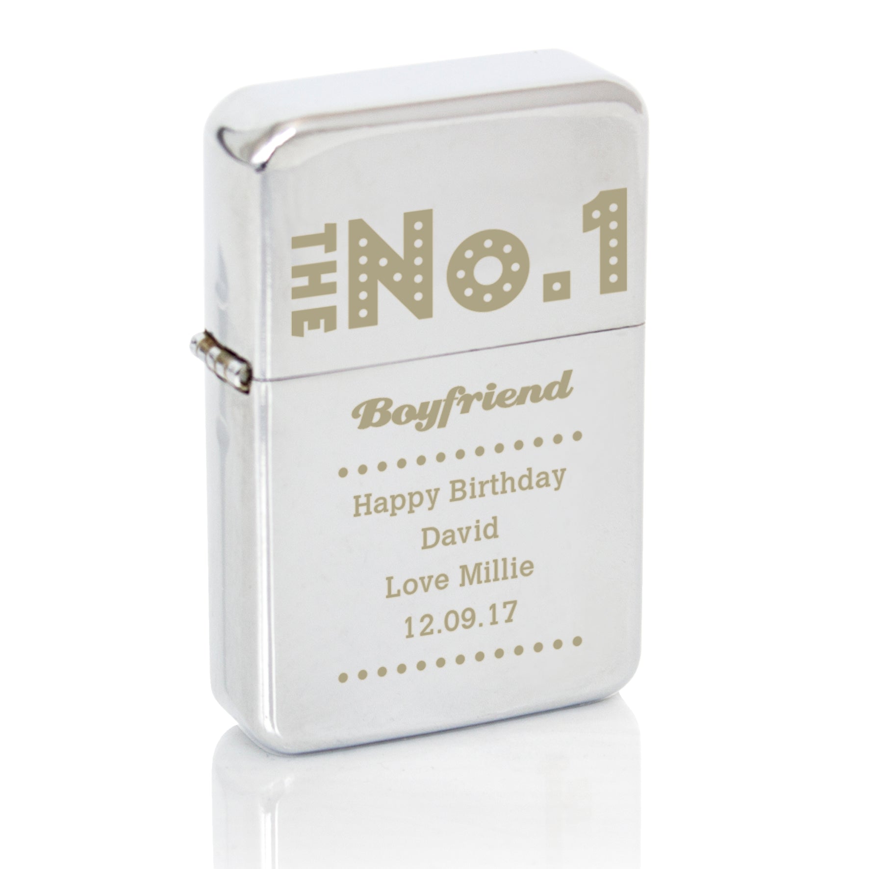 Personalised The No.1 Silver Lighter