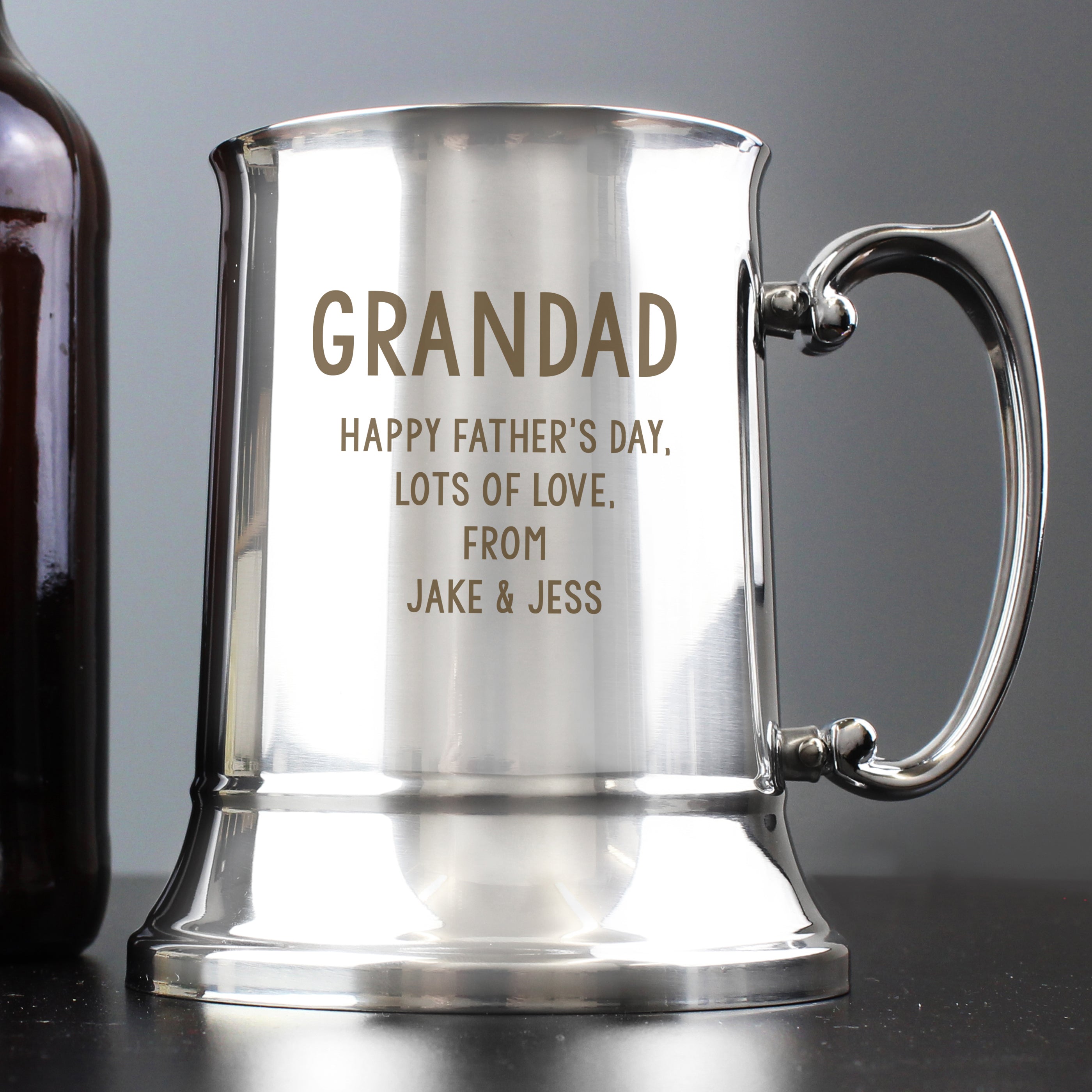 Personalised Free Text Stainless Steel Tankard