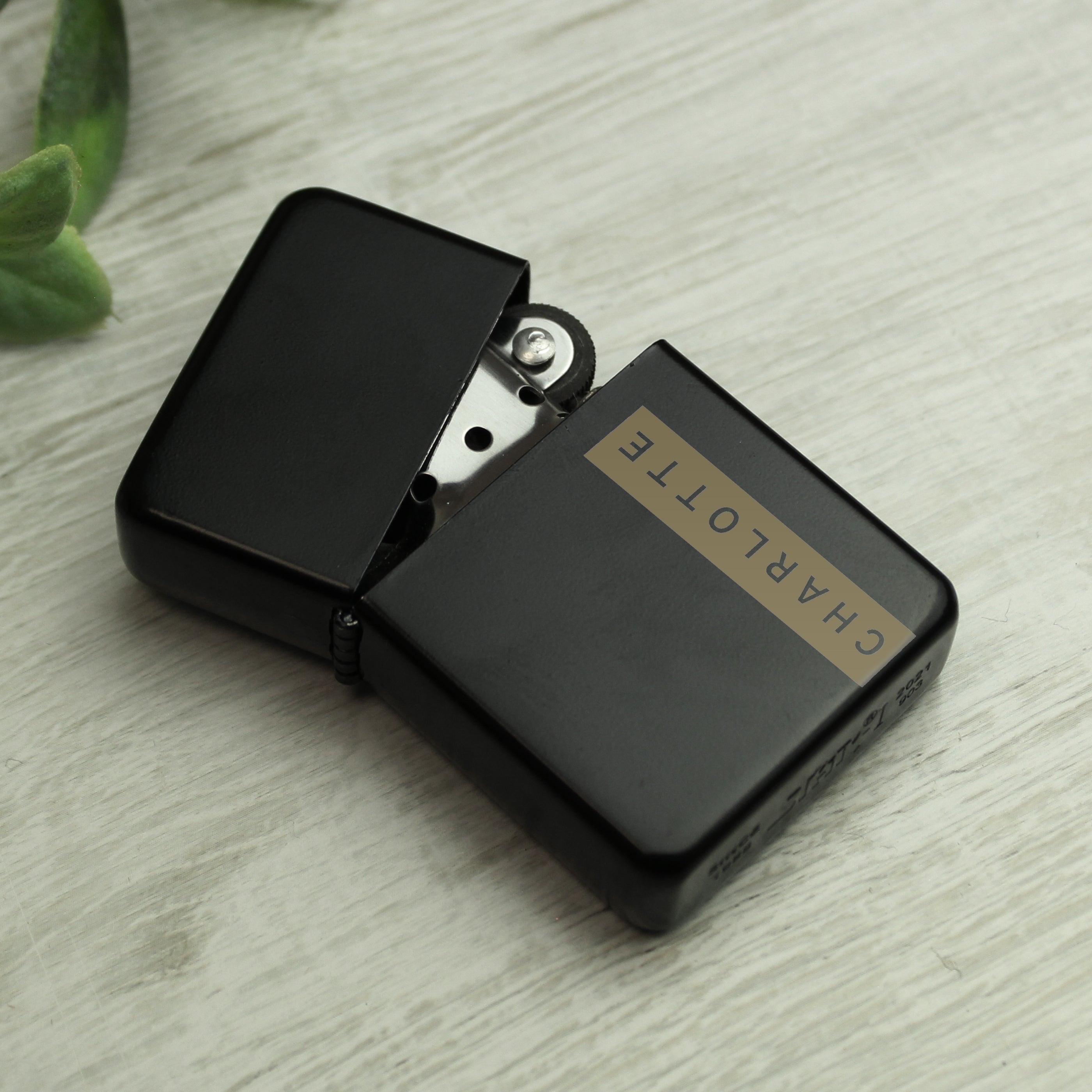 Personalised Name Only Black Lighter