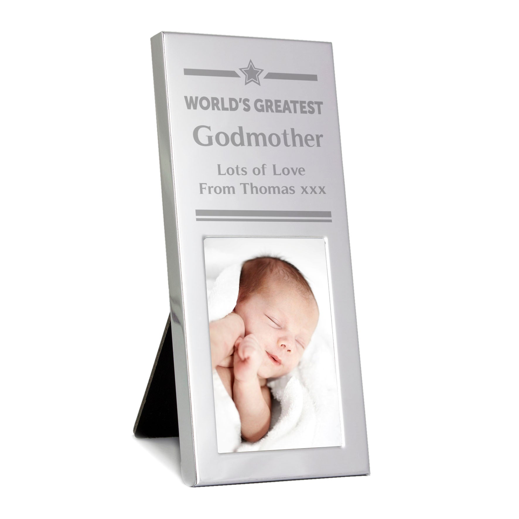 Personalised Gold Award Small Silver 2x3 Photo Frame