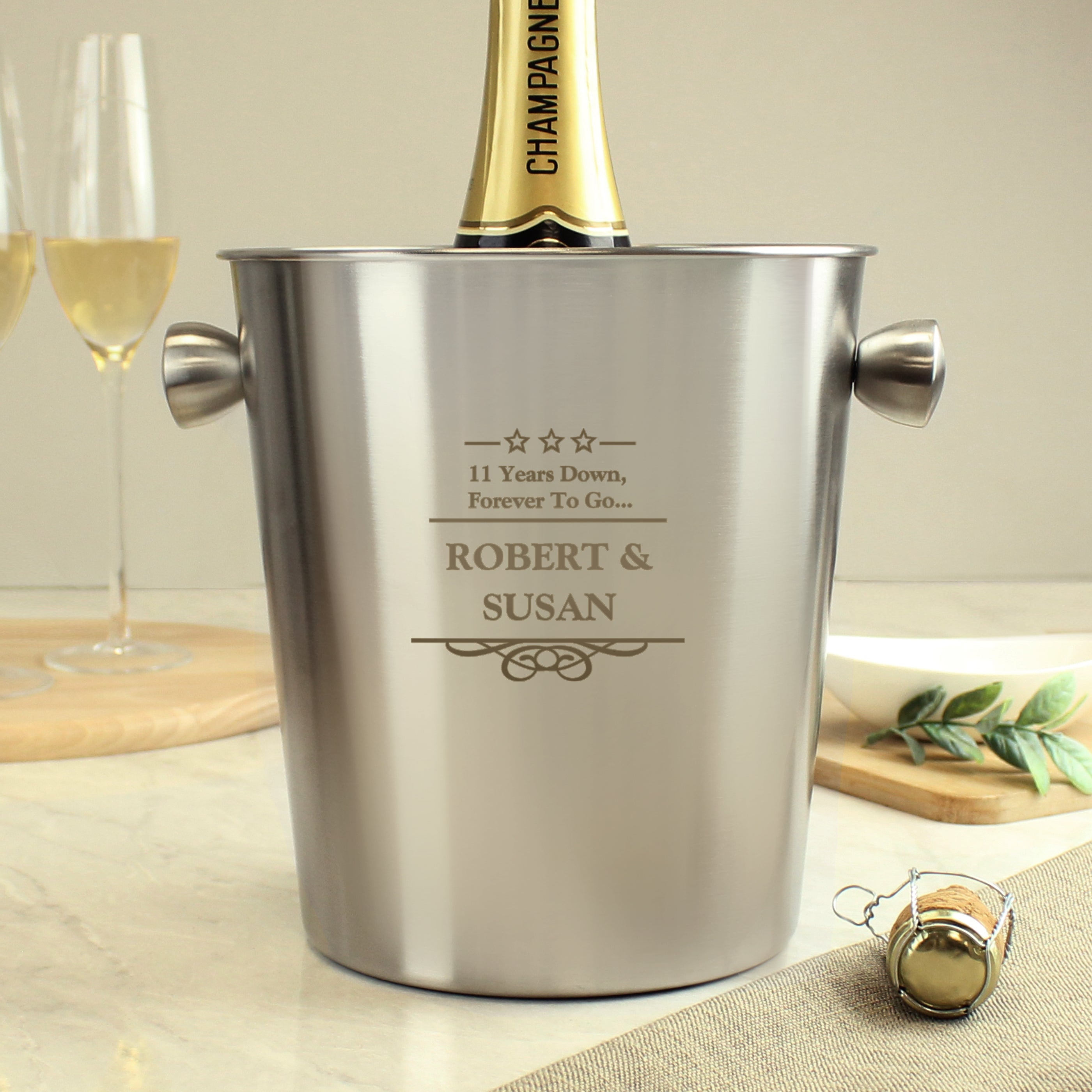 Personalised Decorative Stainless Steel Ice Bucket