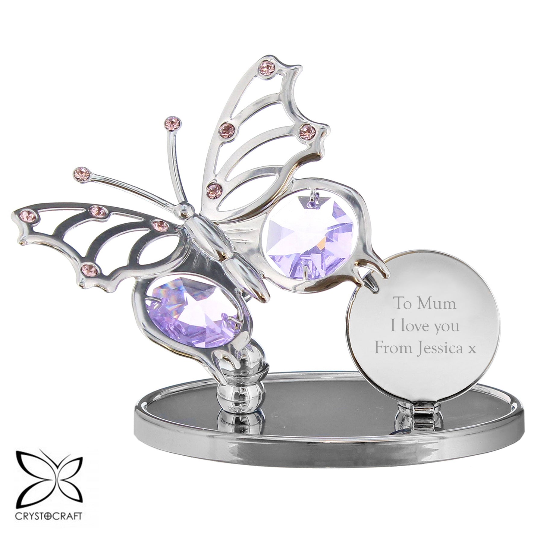 Personalised Crystocraft Butterfly Ornament