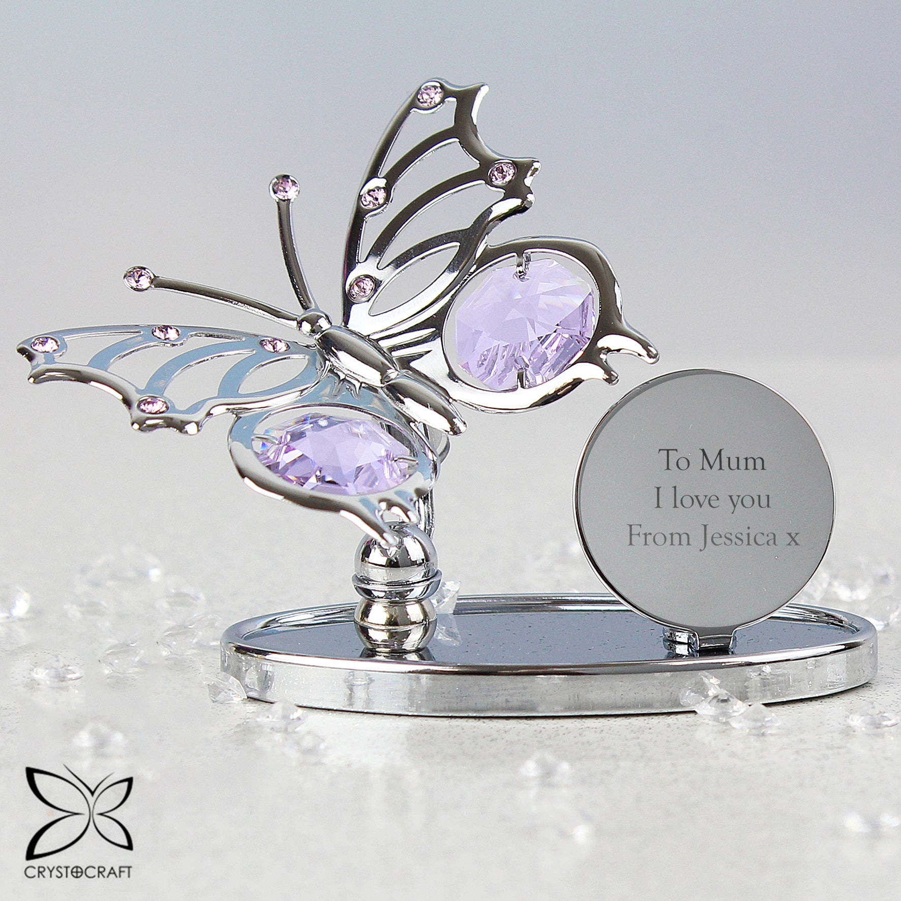 Personalised Crystocraft Butterfly Ornament