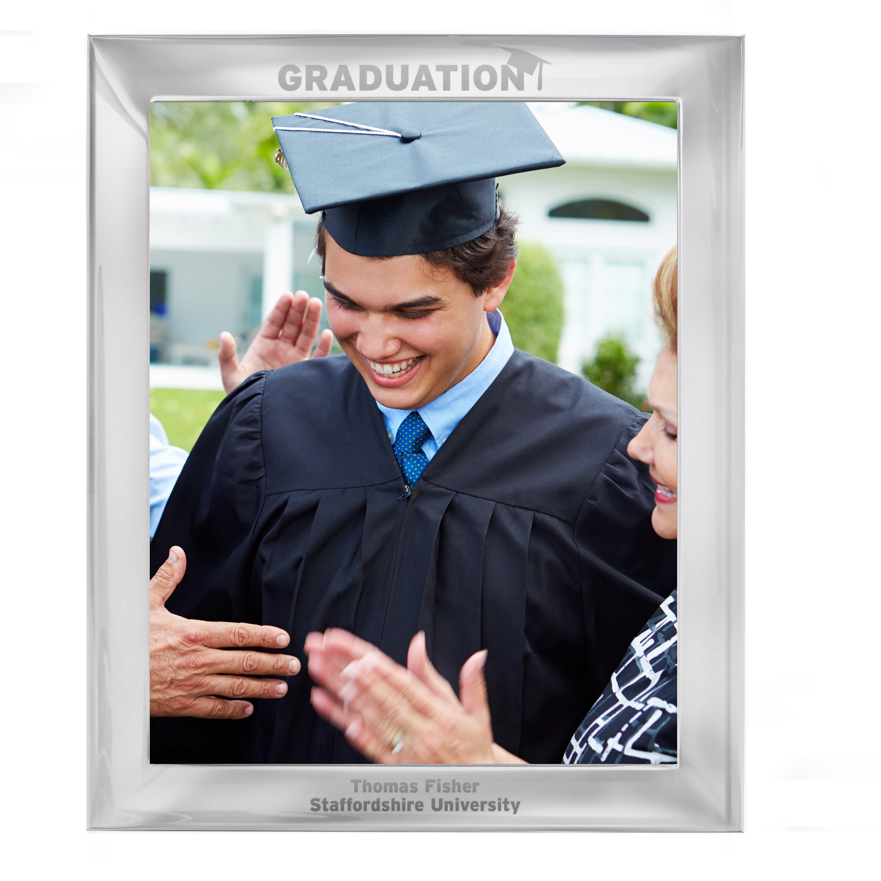 Personalised Graduation 10x8 Silver Photo Frame