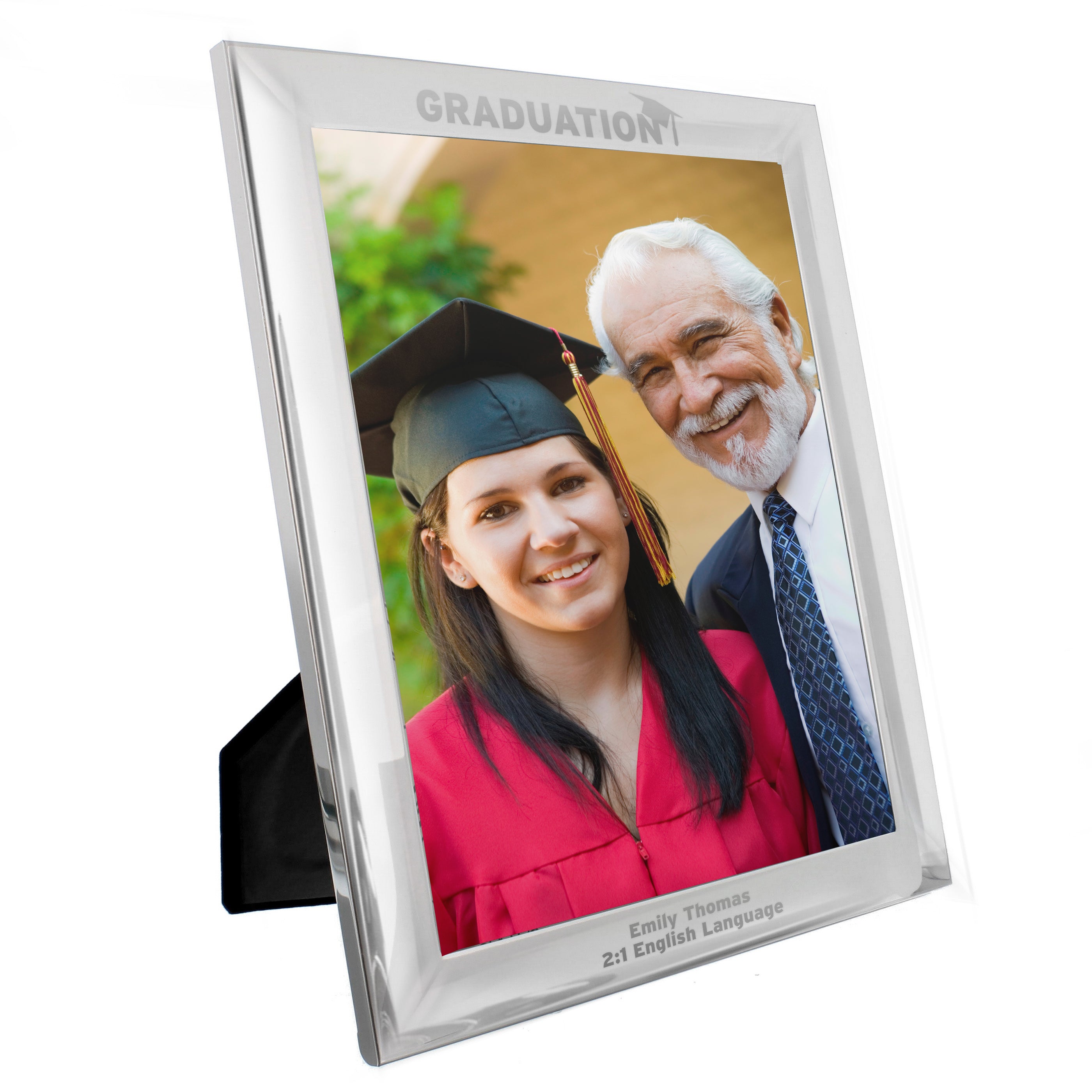 Personalised Graduation 10x8 Silver Photo Frame