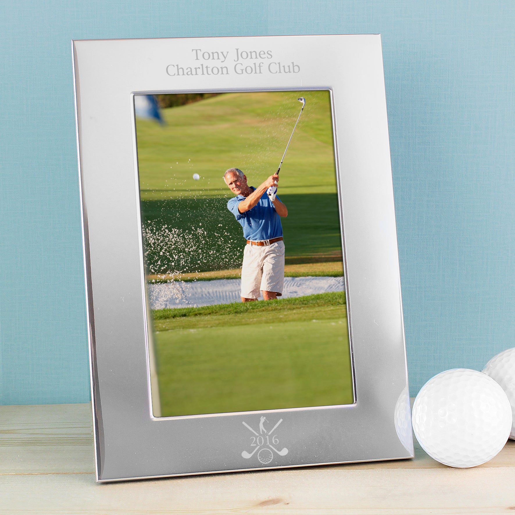 Personalised Golf 6x4 Silver Photo Frame