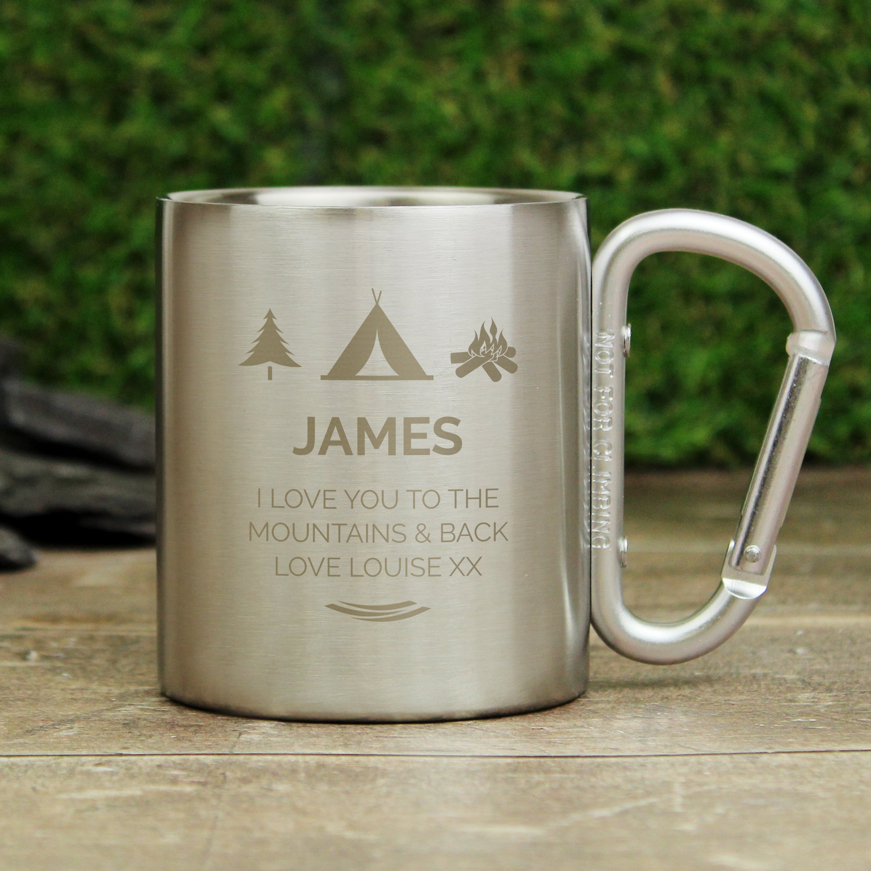 Personalised 'Wilderness Wanderer' Stainless Steel Mug