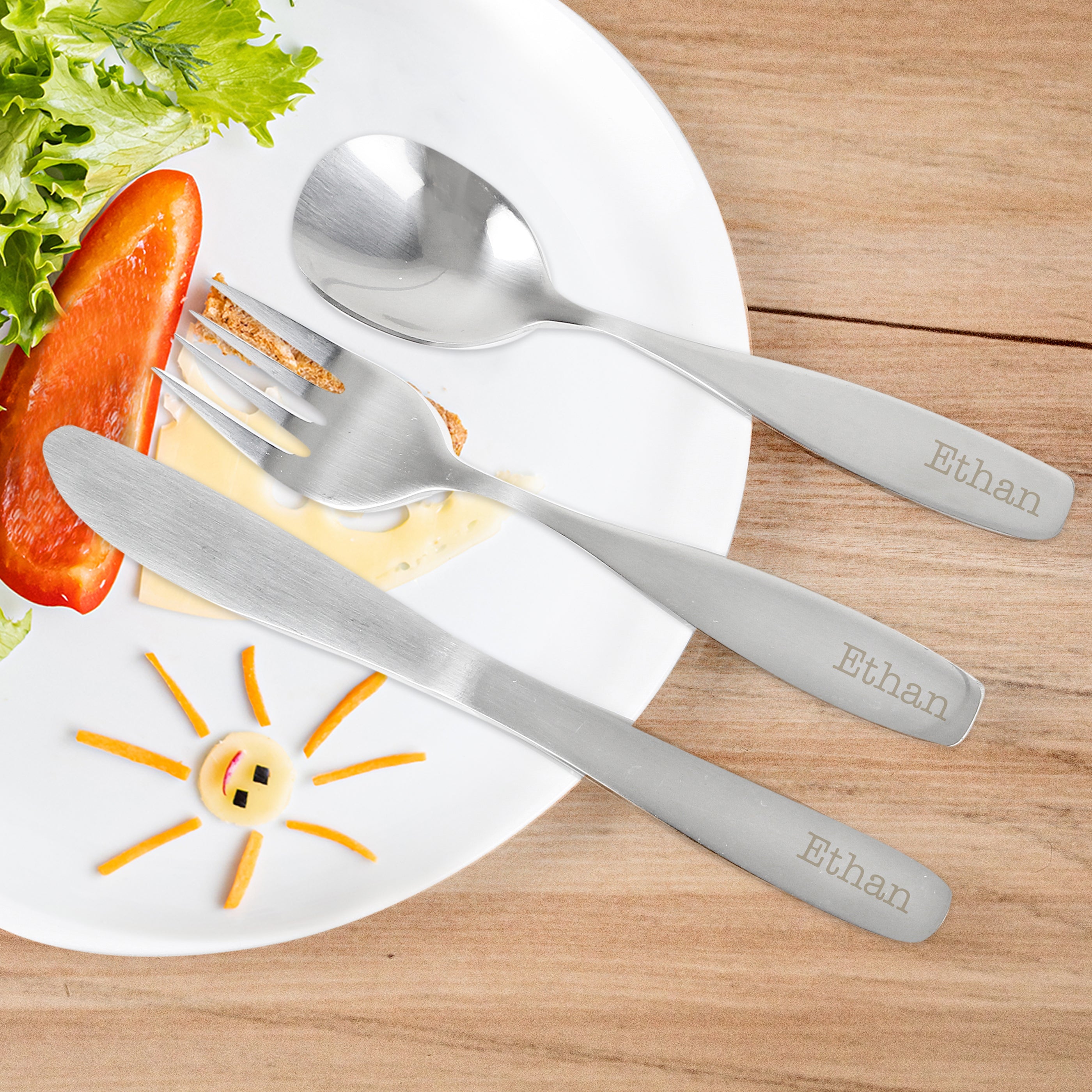 Personalised 3 Piece Cutlery Set