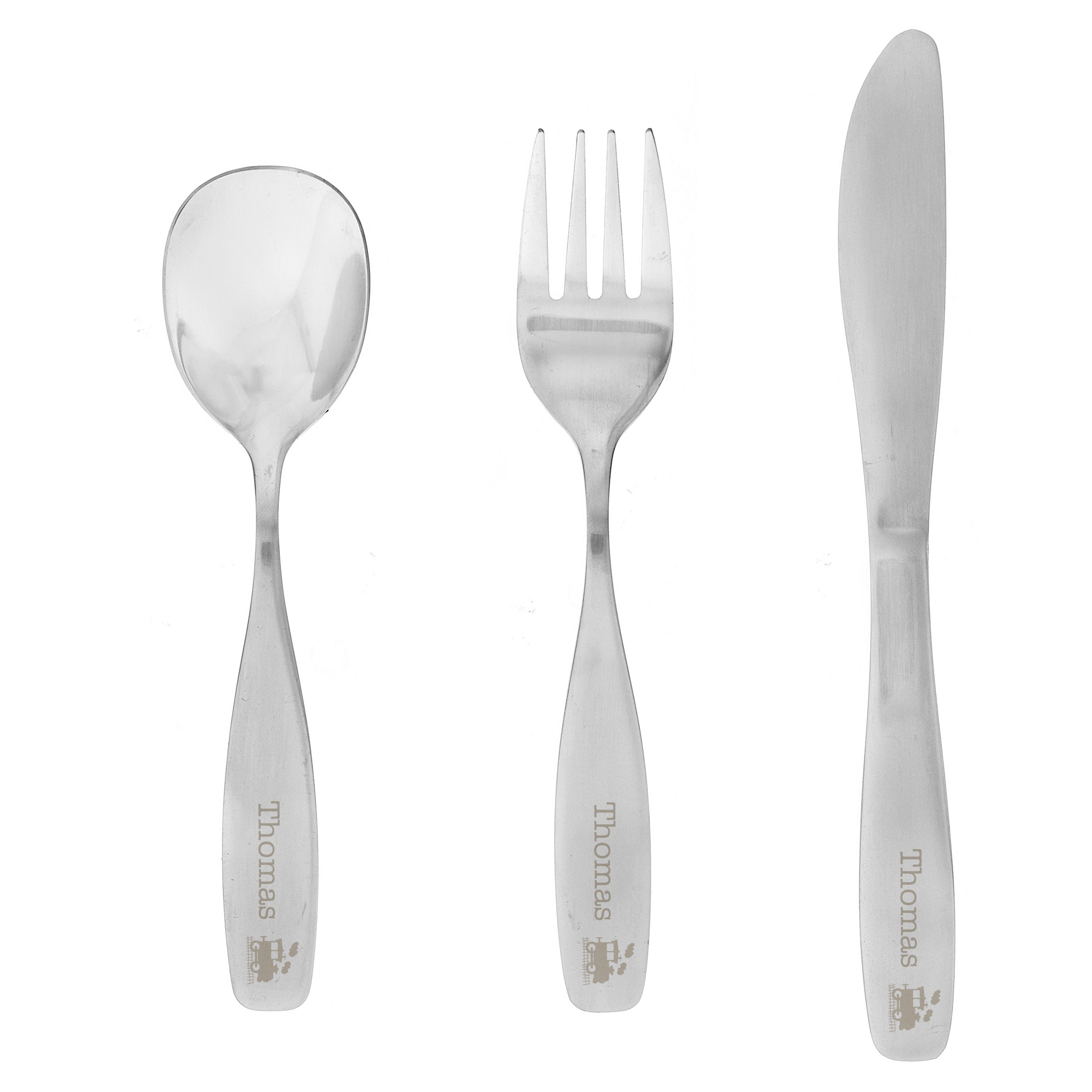 Personalised 3 Piece Train Cutlery Set