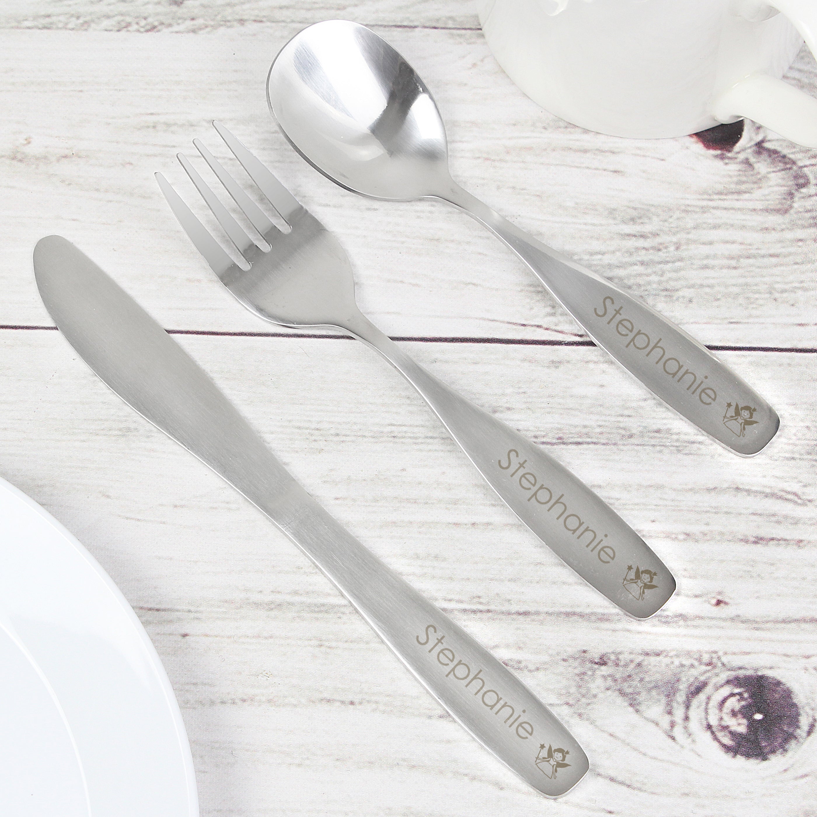 Personalised 3 Piece Fairy Cutlery Set