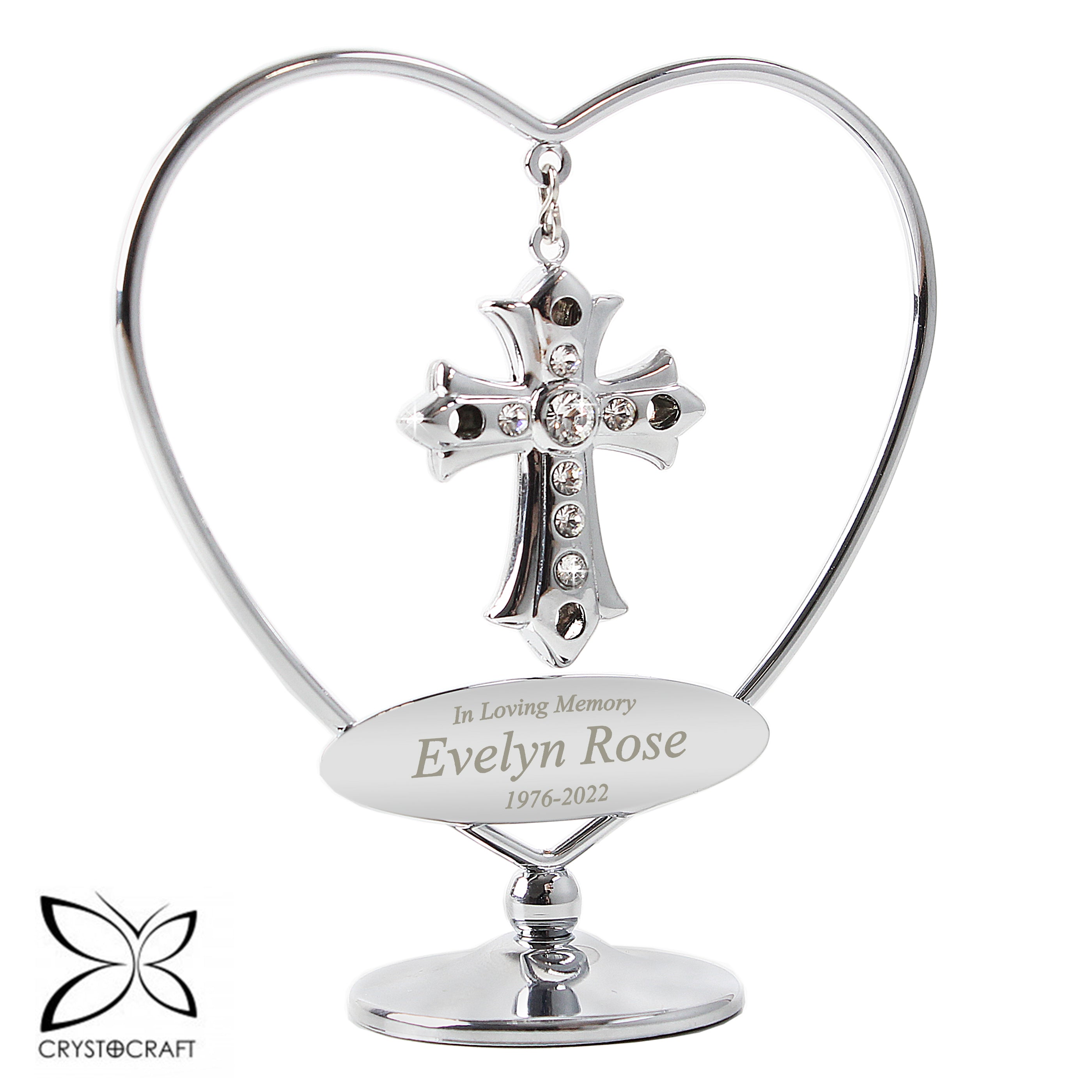 Personalised In Loving Memory Crystocraft Cross