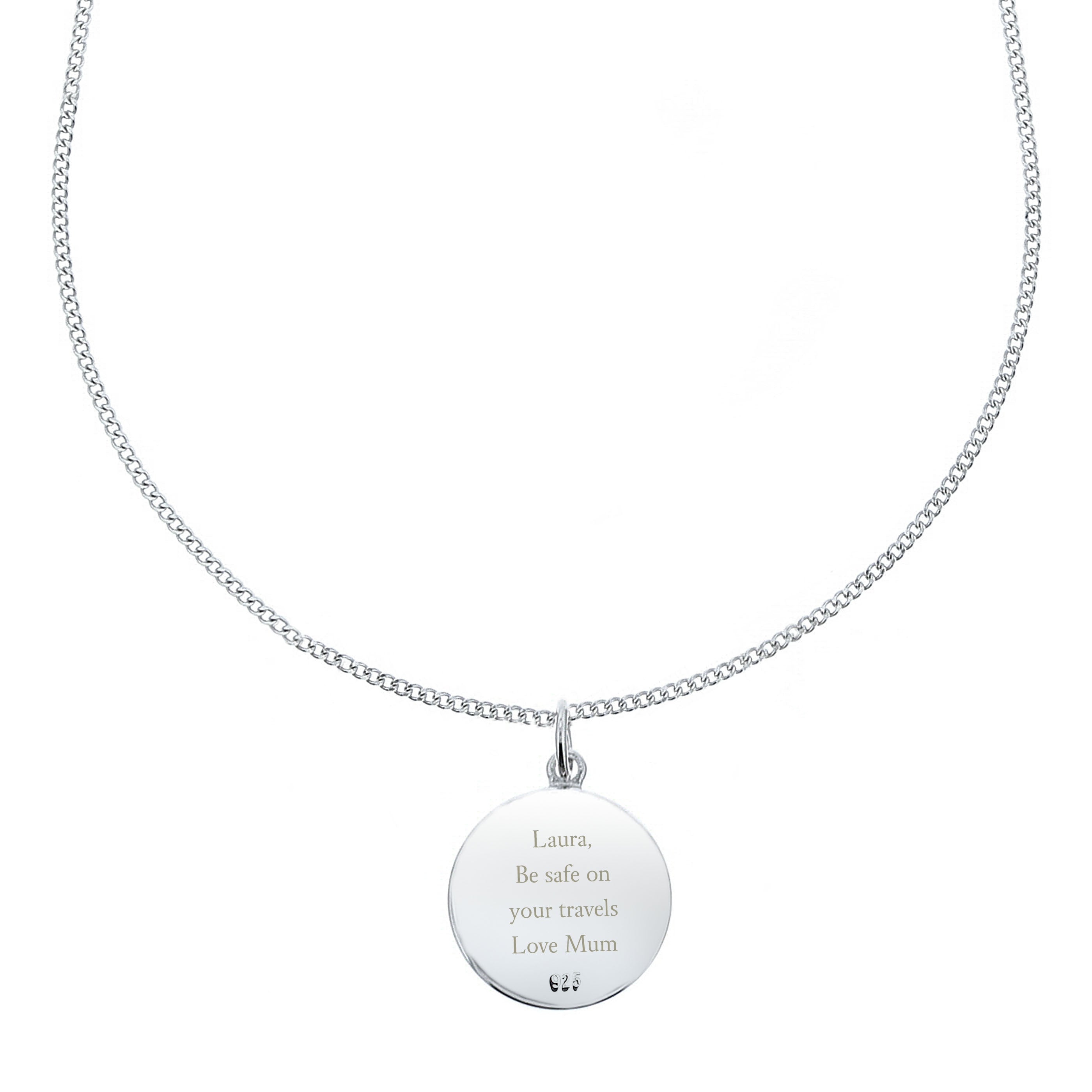 Personalised Sterling Silver & 9ct Gold St. Christopher Necklace