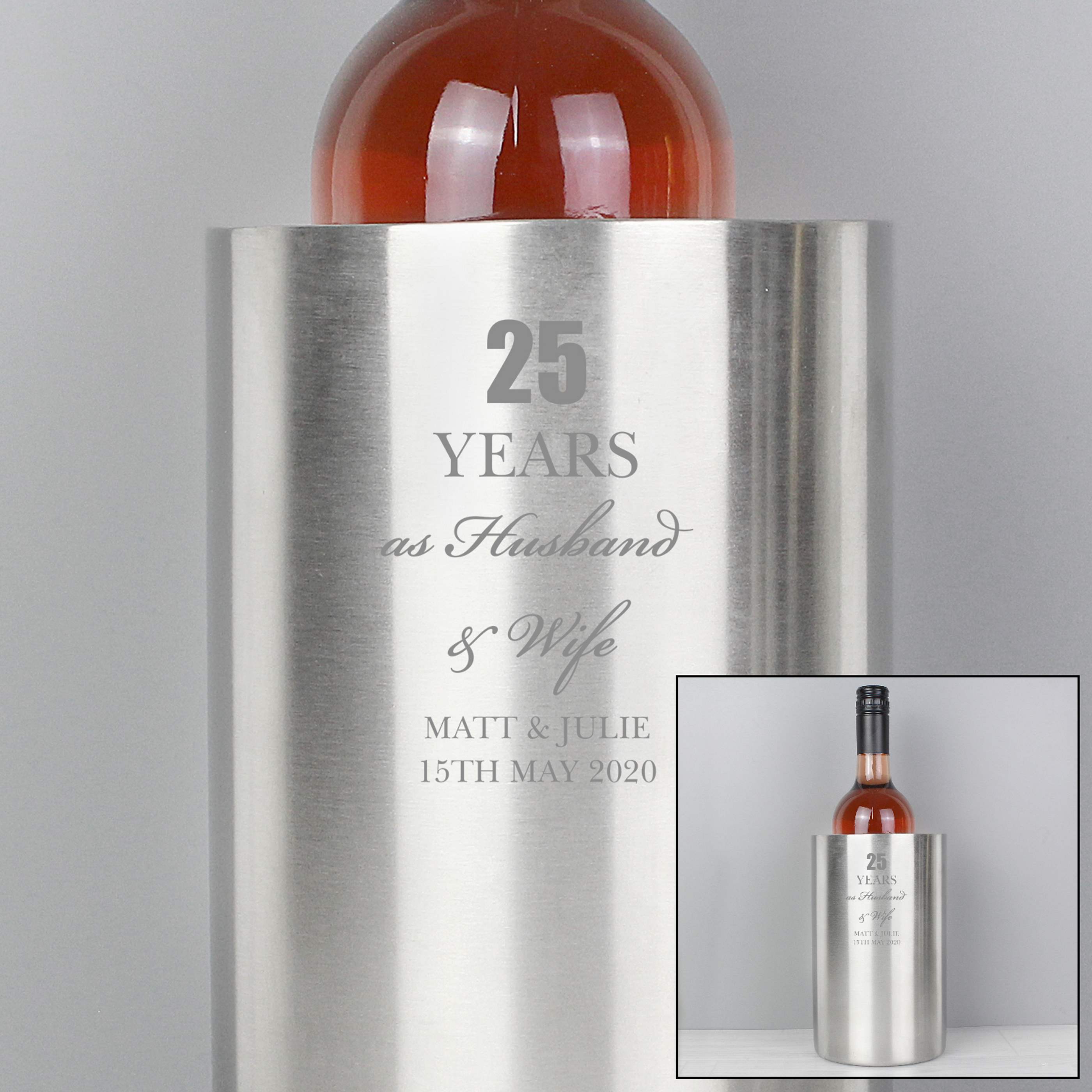 Personalised Anniversary Wine Cooler