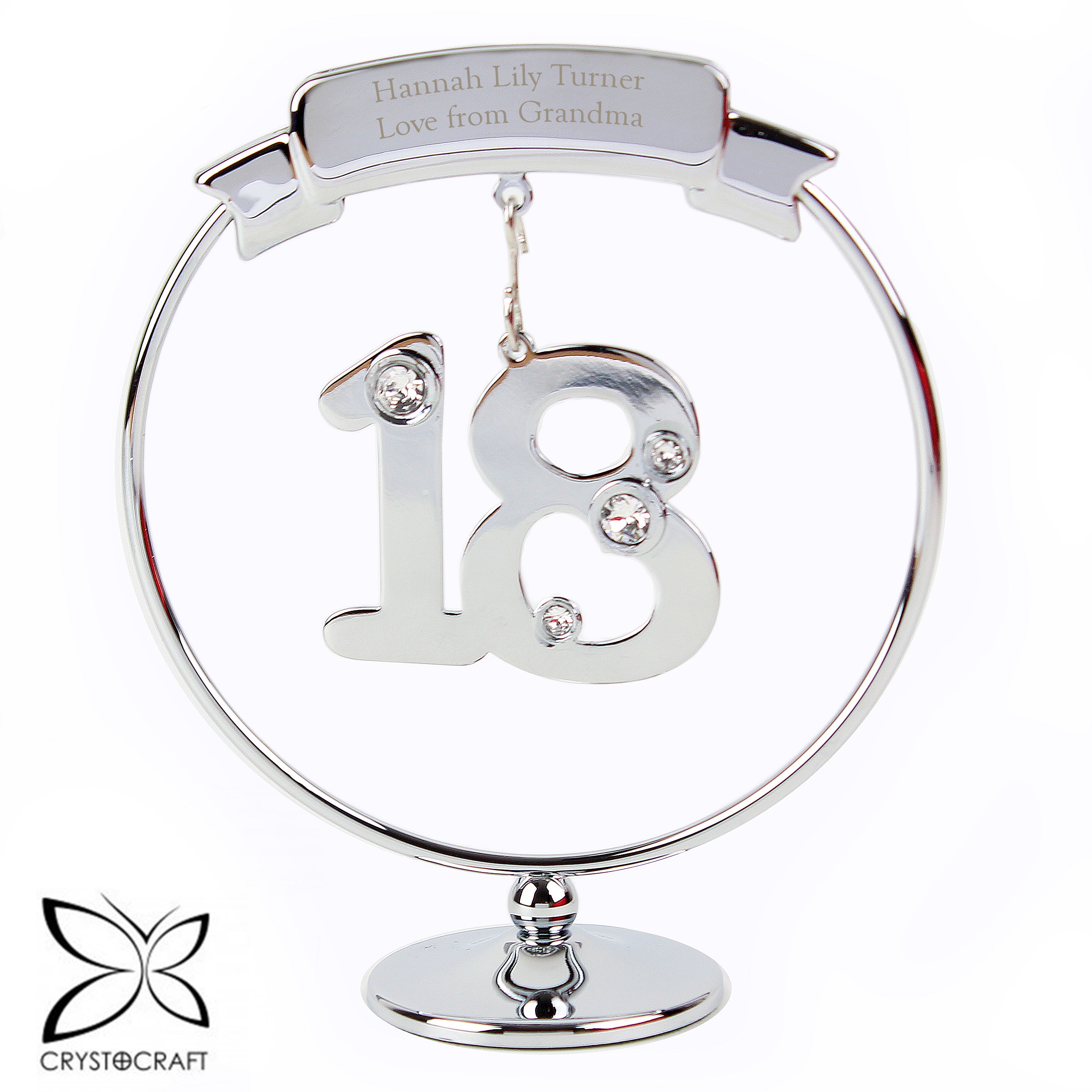 Personalised Crystocraft 18th Celebration Ornament