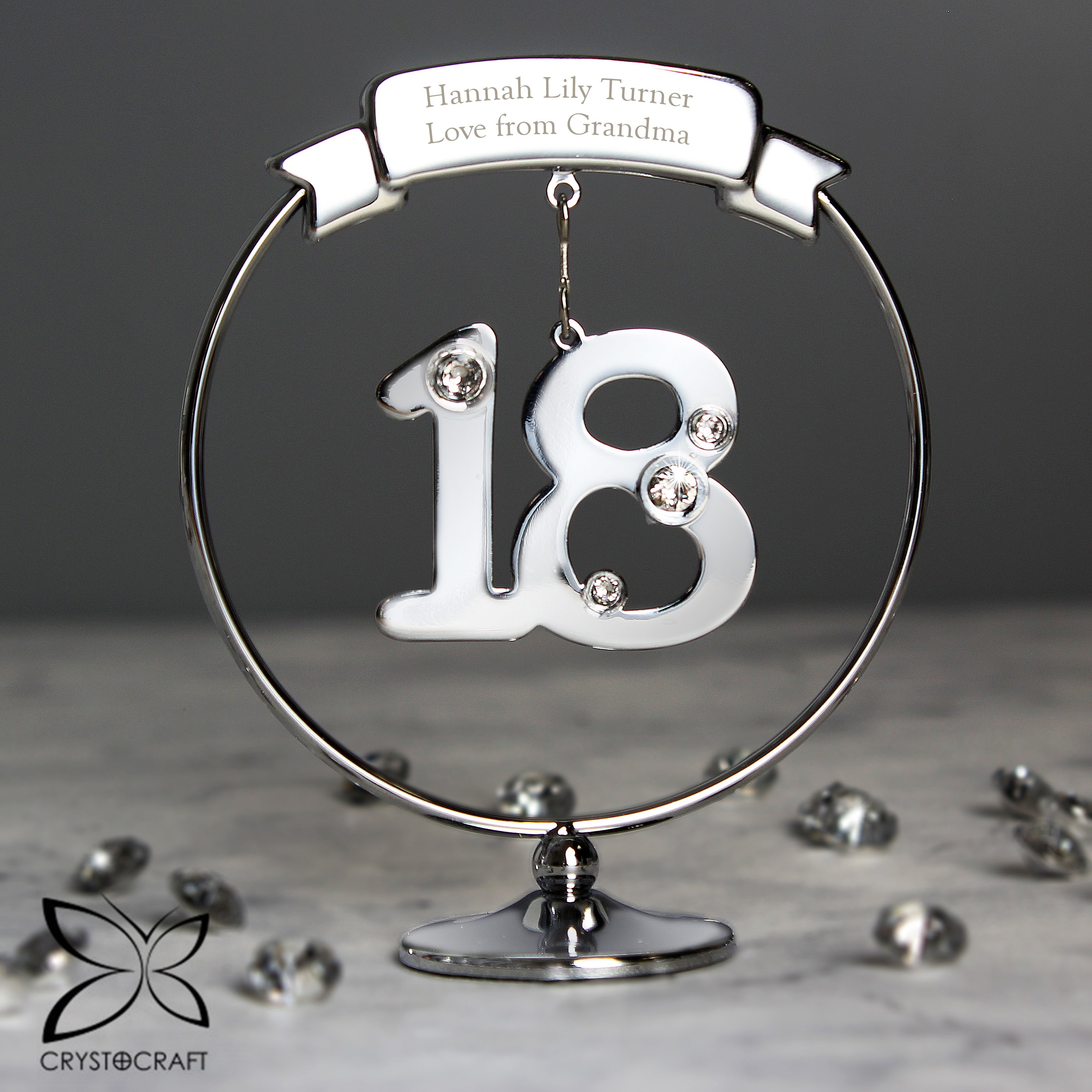 Personalised Crystocraft 18th Celebration Ornament