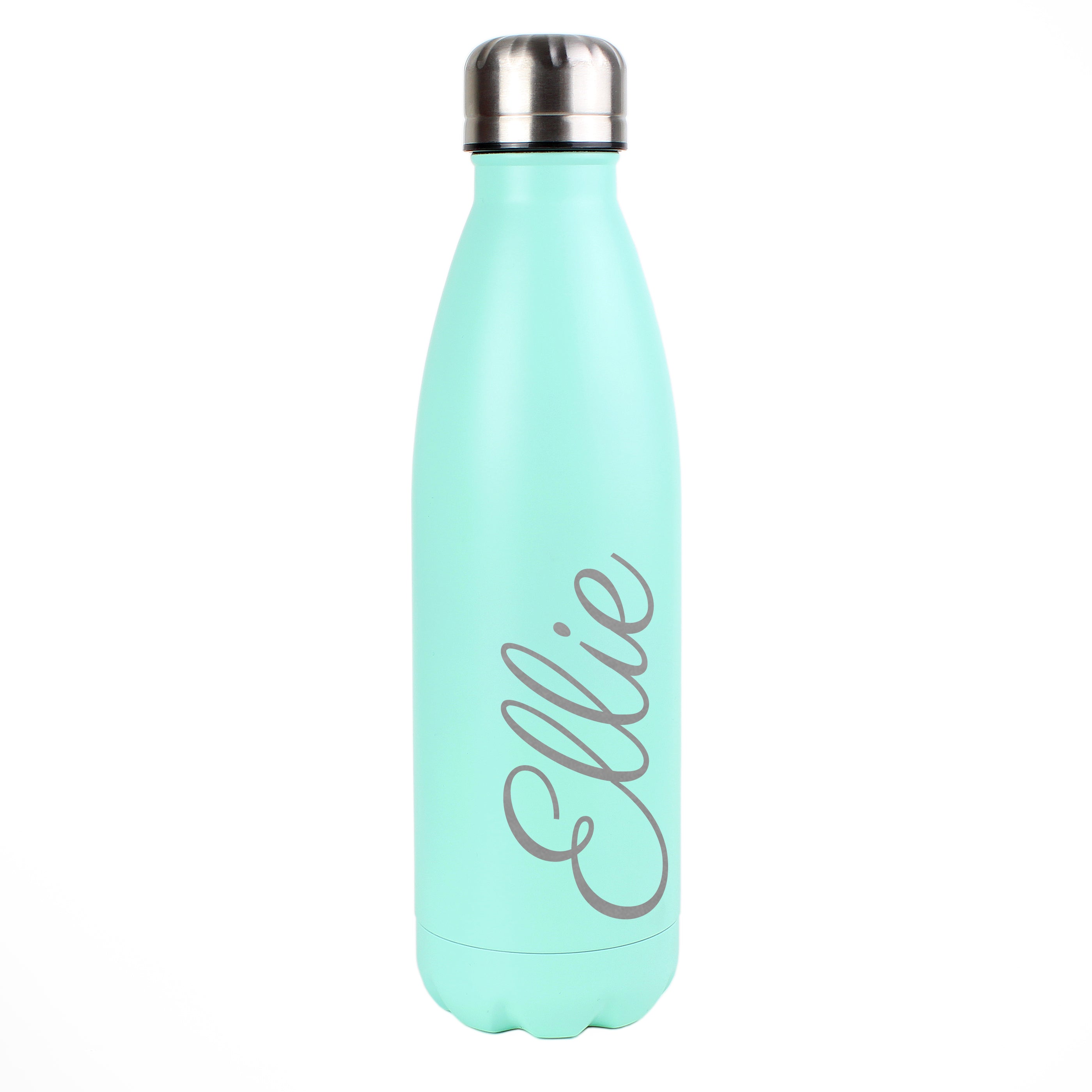 Personalised Mint Green Metal Insulated Drinks Bottle