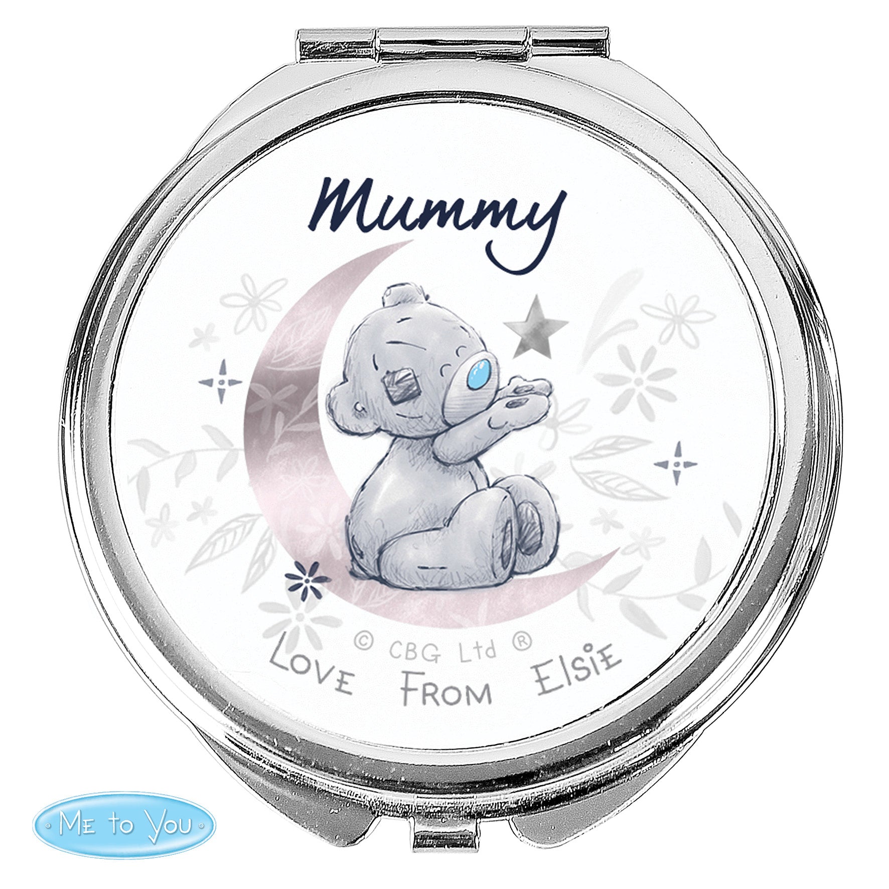 Personalised Moon & Stars Me To You Compact Mirror