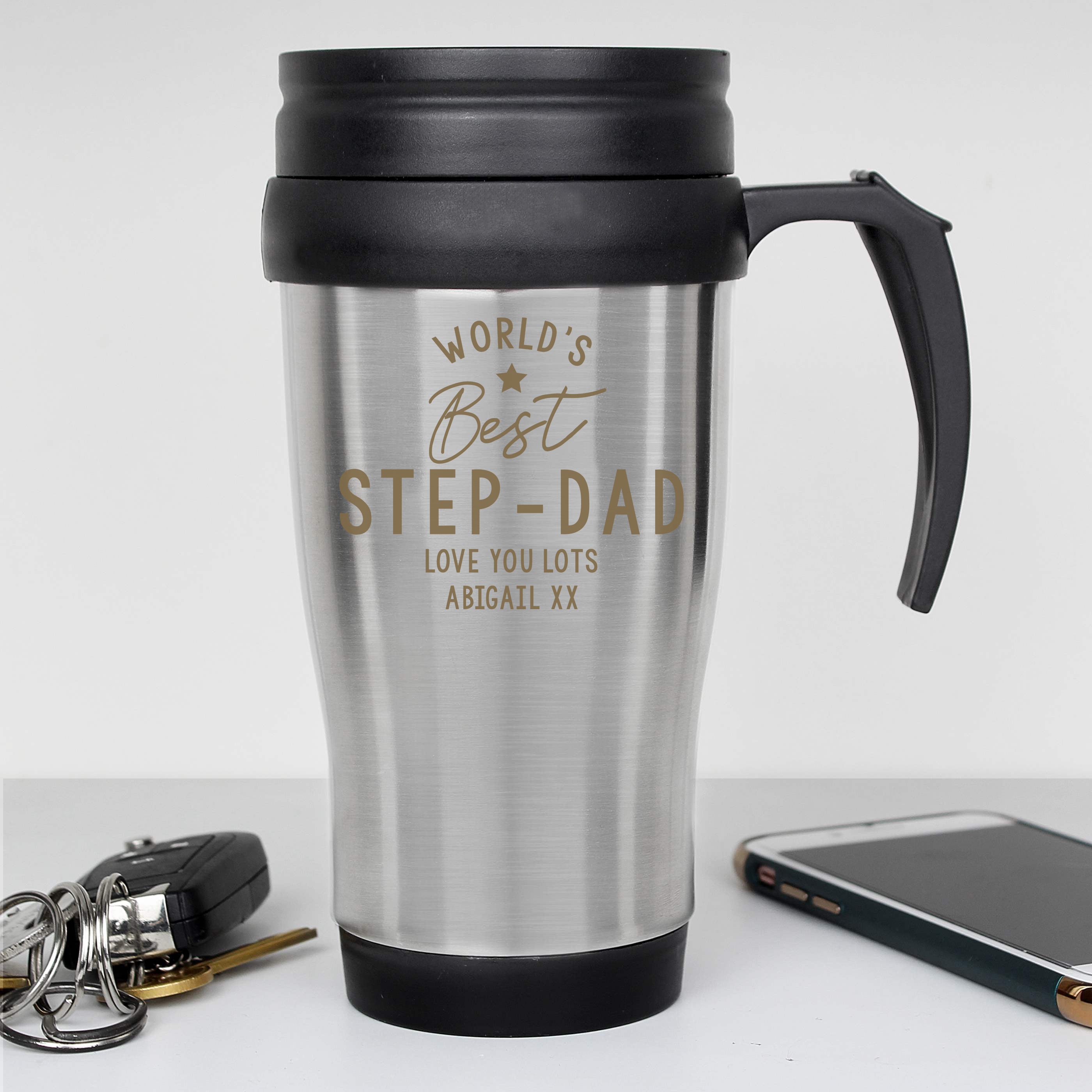 Personalised 'Worlds Best' Travel Mug