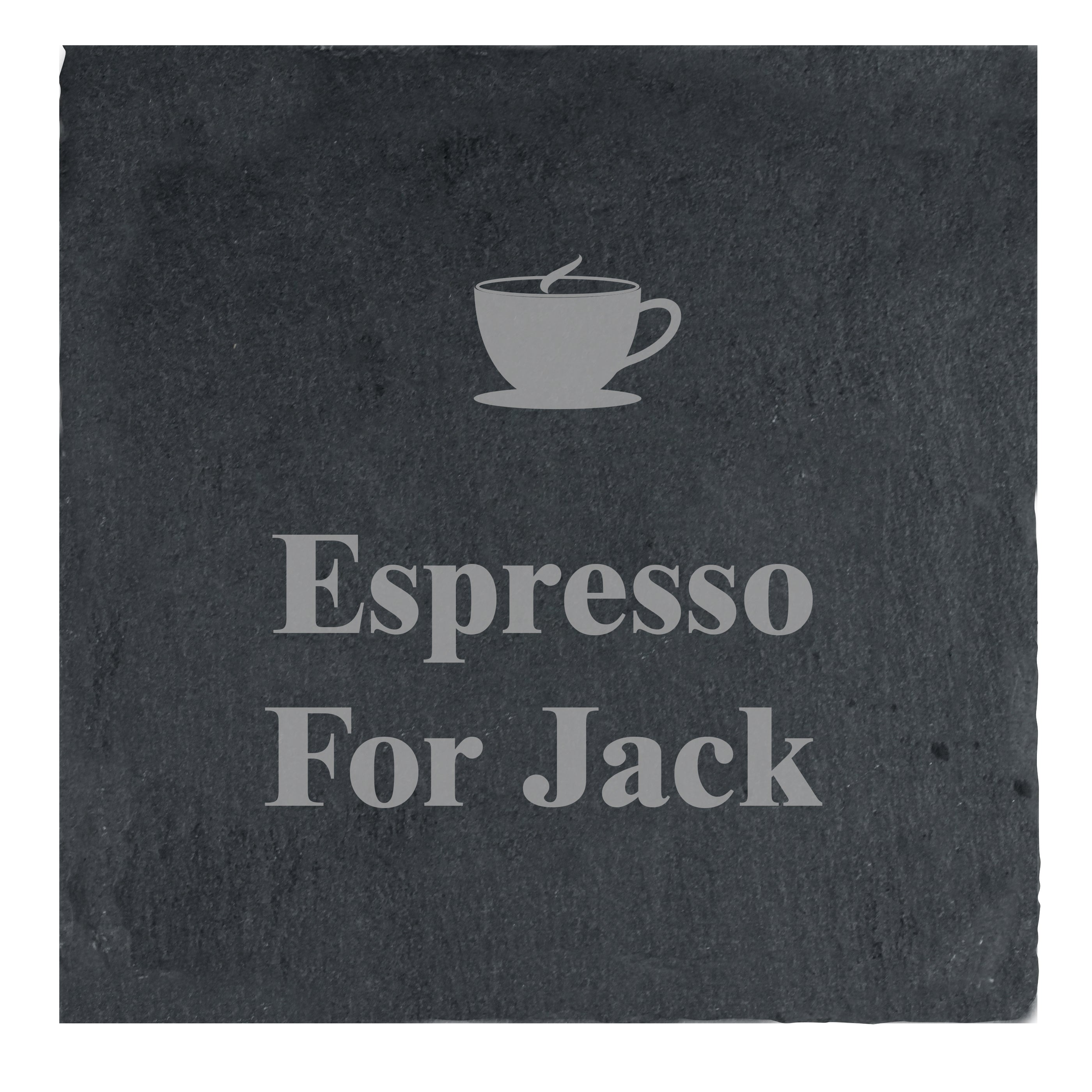 Personalised Hot Drink Motif Single Slate Coaster