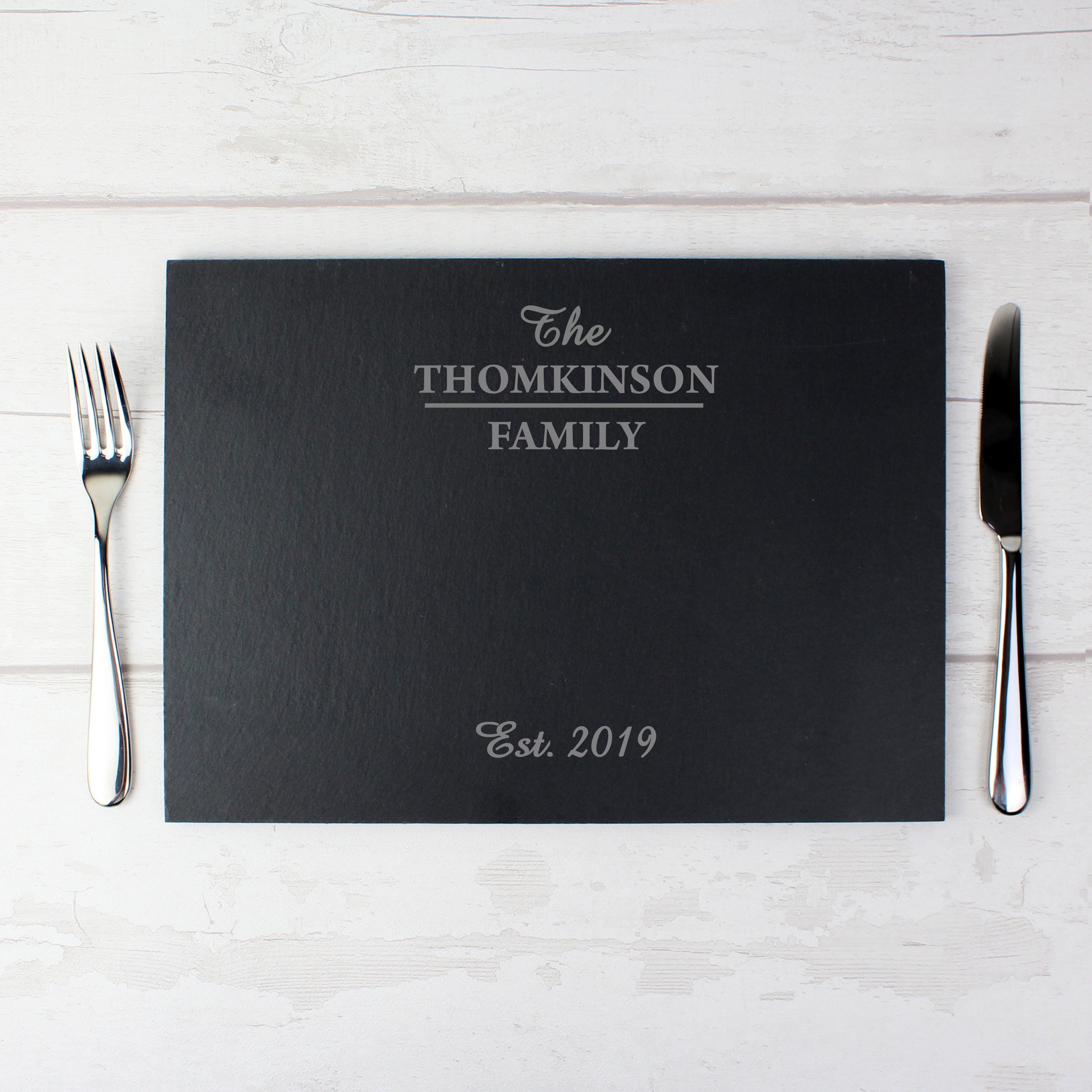 Personalised Family Slate Placemat