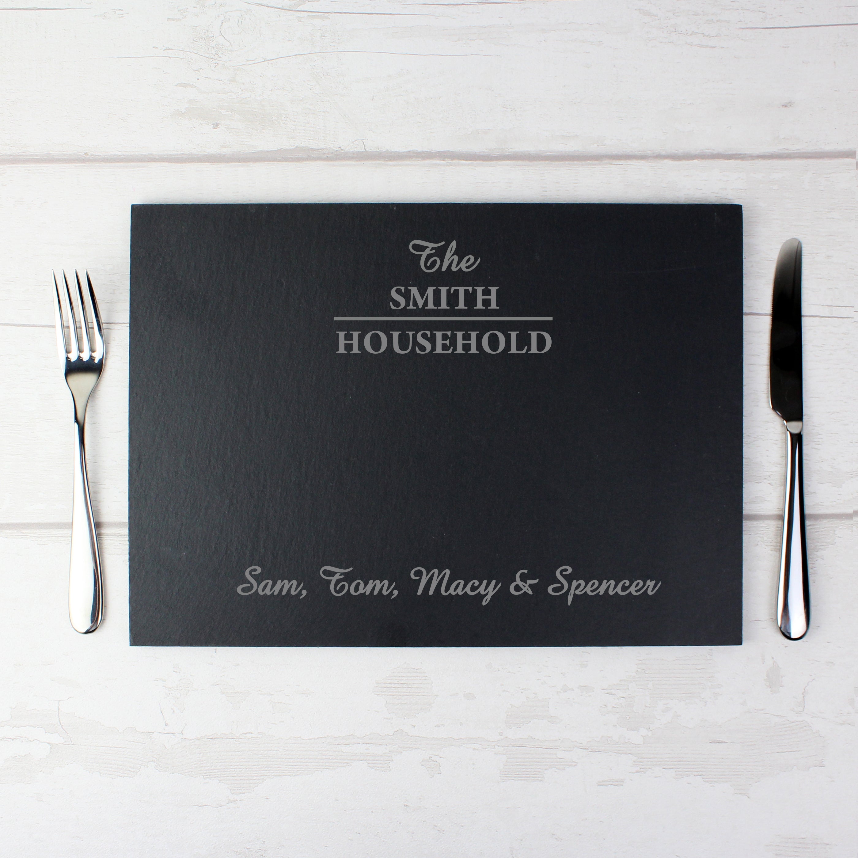 Personalised Family Slate Placemat