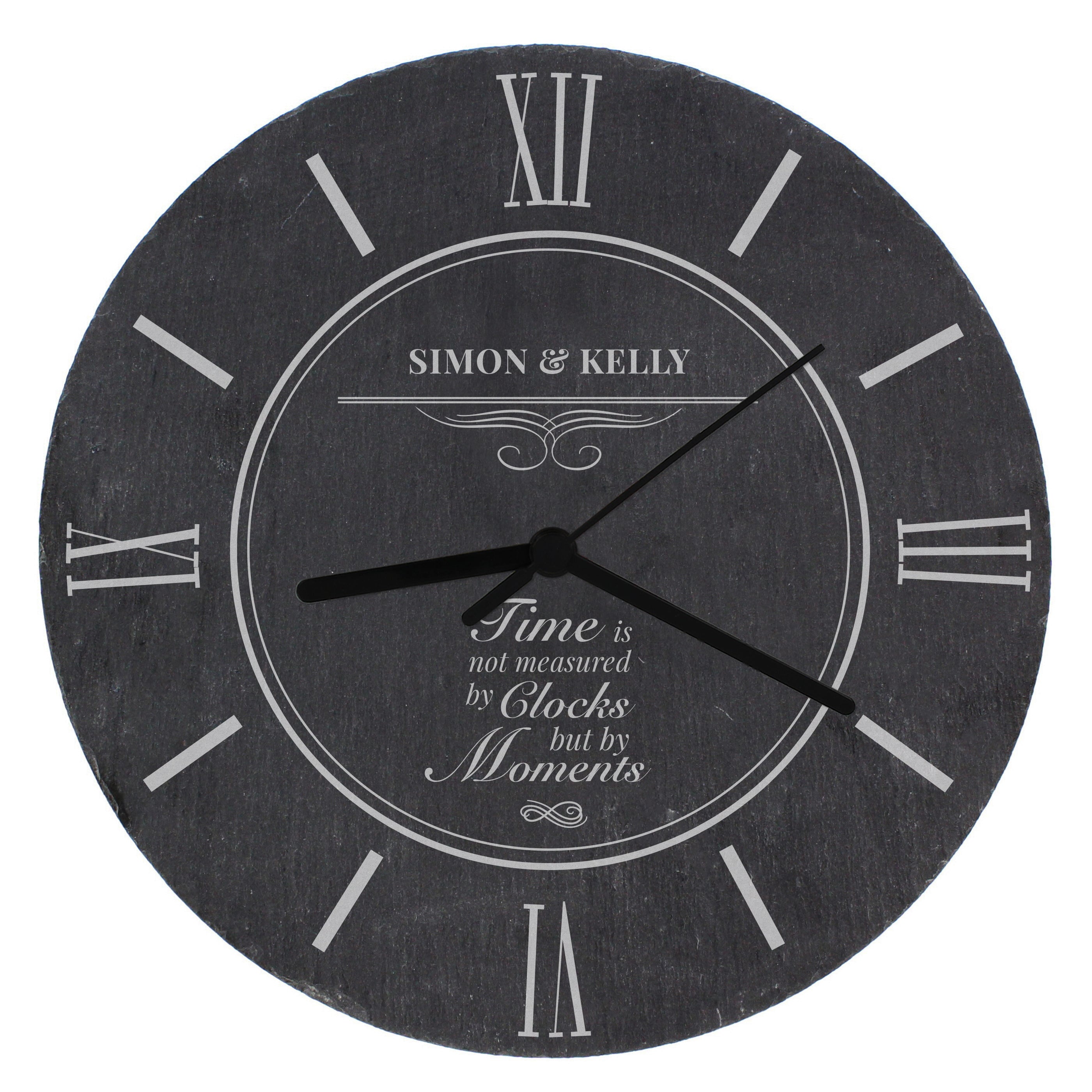 Personalised Moments Slate Clock