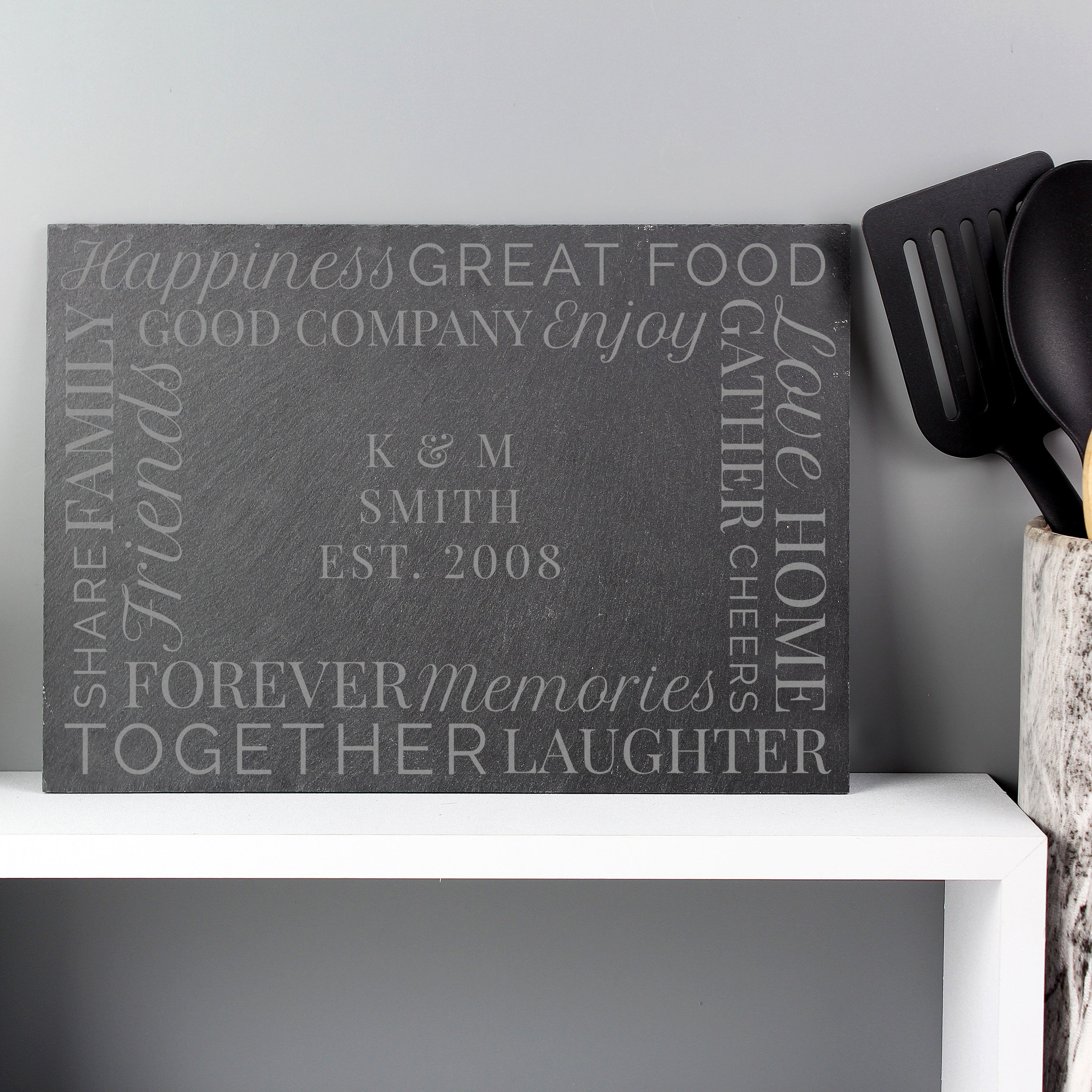 Personalised 'Together' Slate Placemat