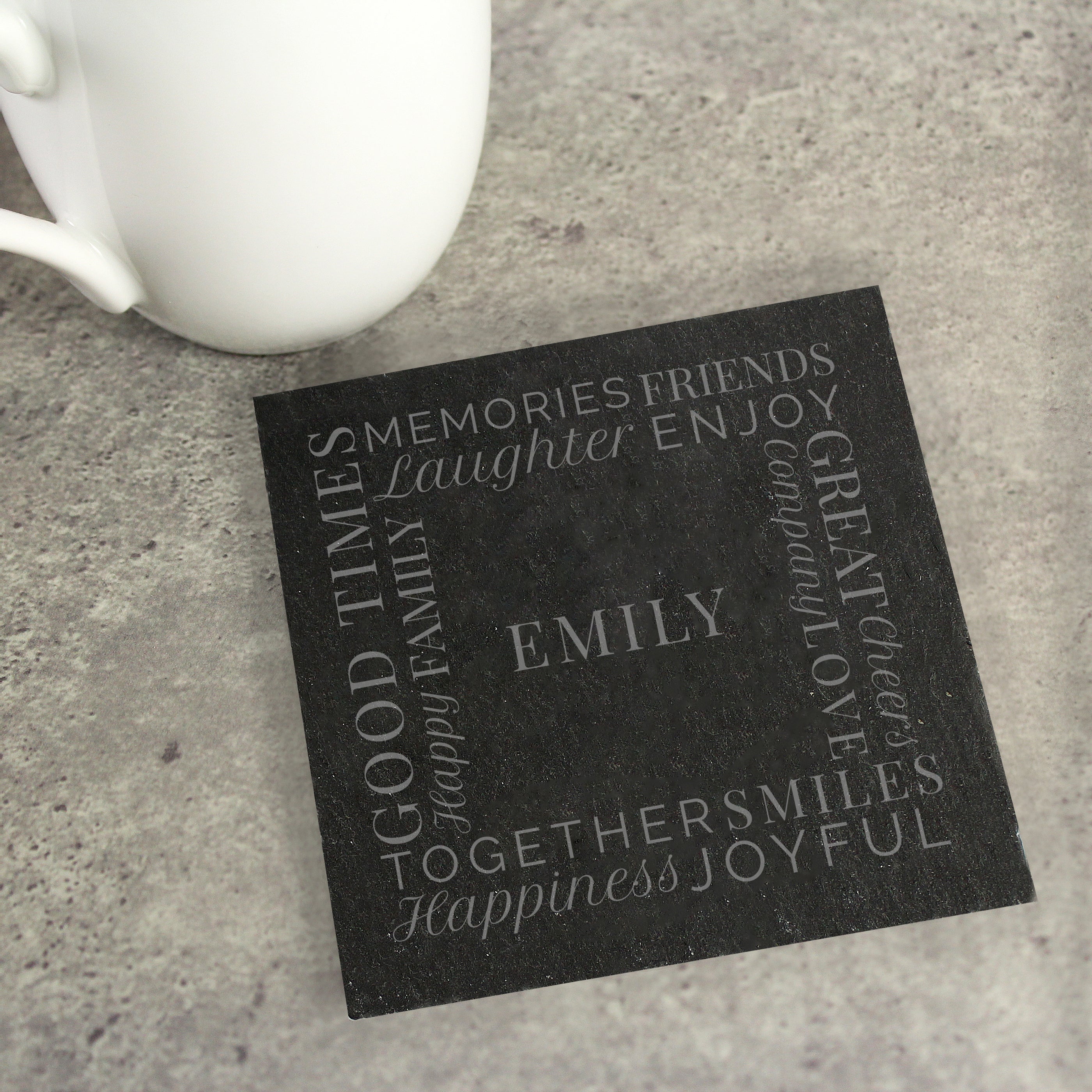 Personalised 'Together' Single Slate Coaster