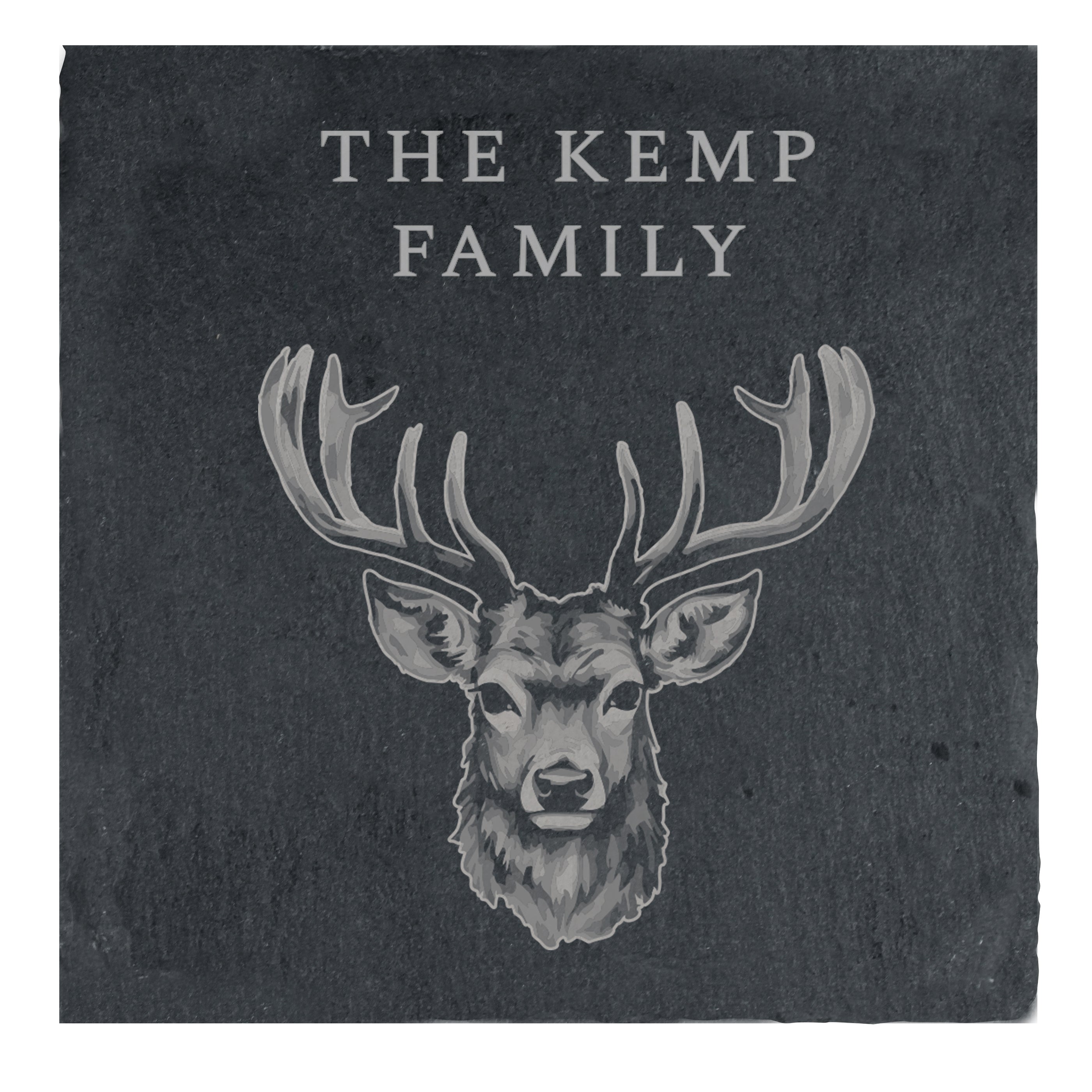 Personalised Stag Slate Coaster