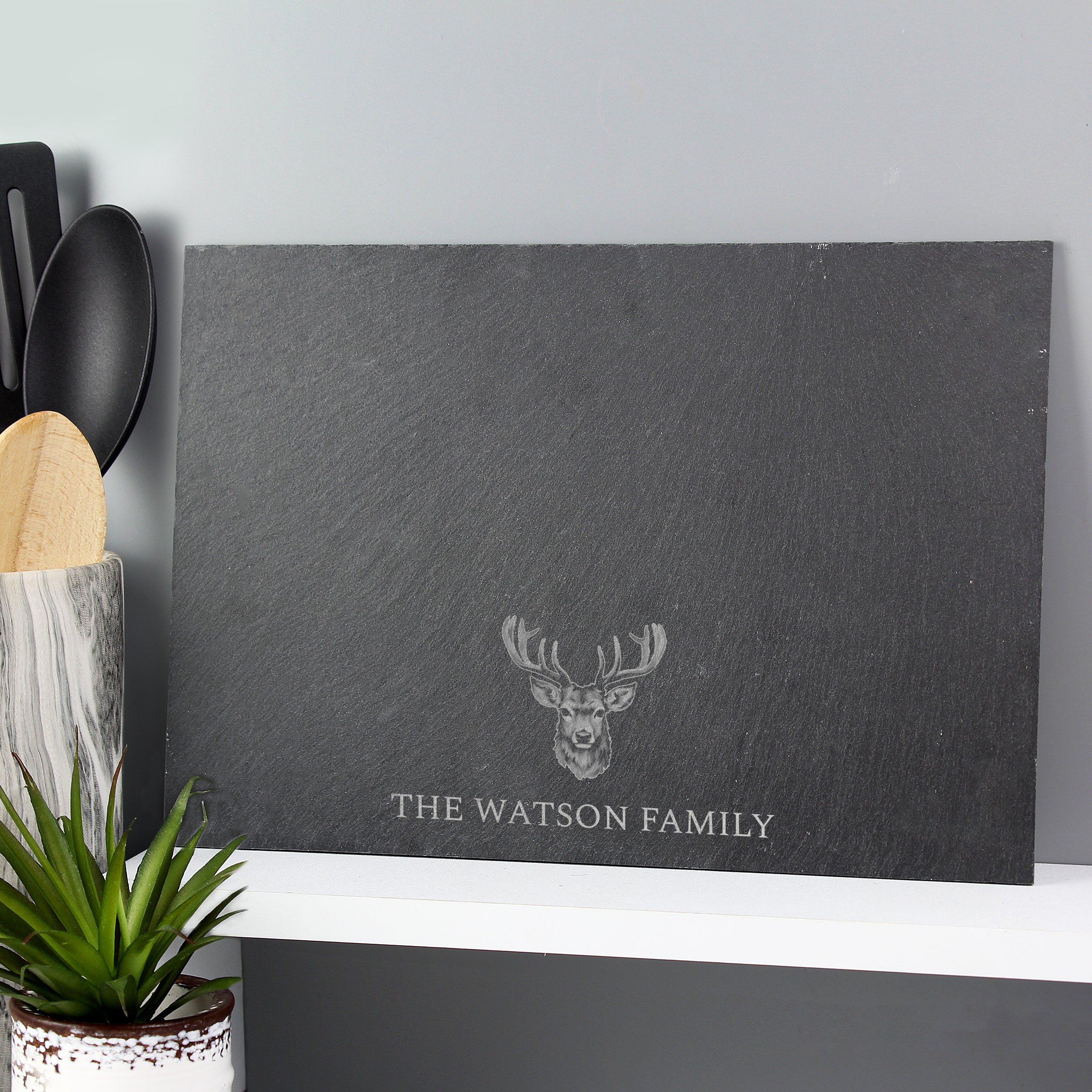 Personalised Stag Slate Placemat