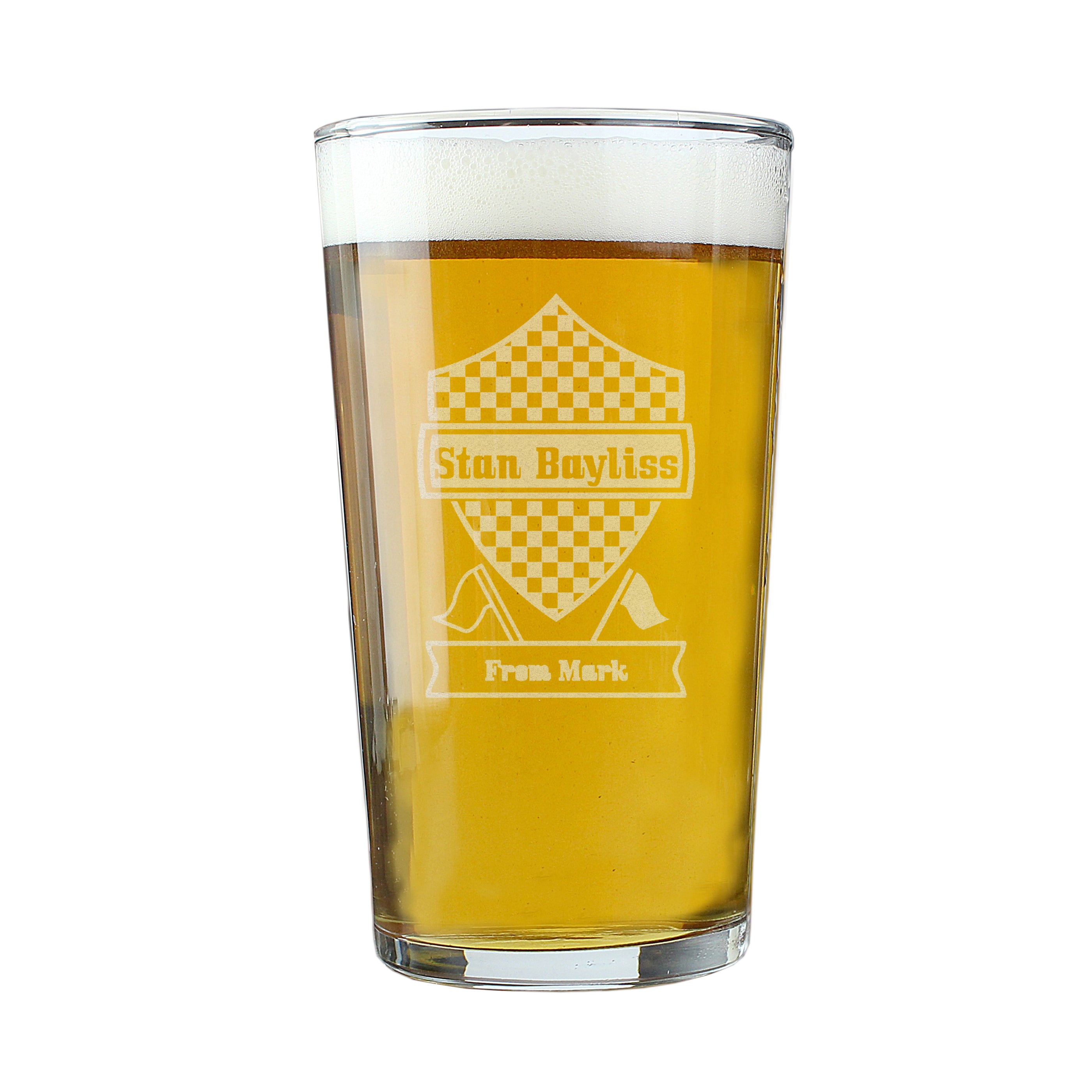 Personalised Formula 1 Pint Glass