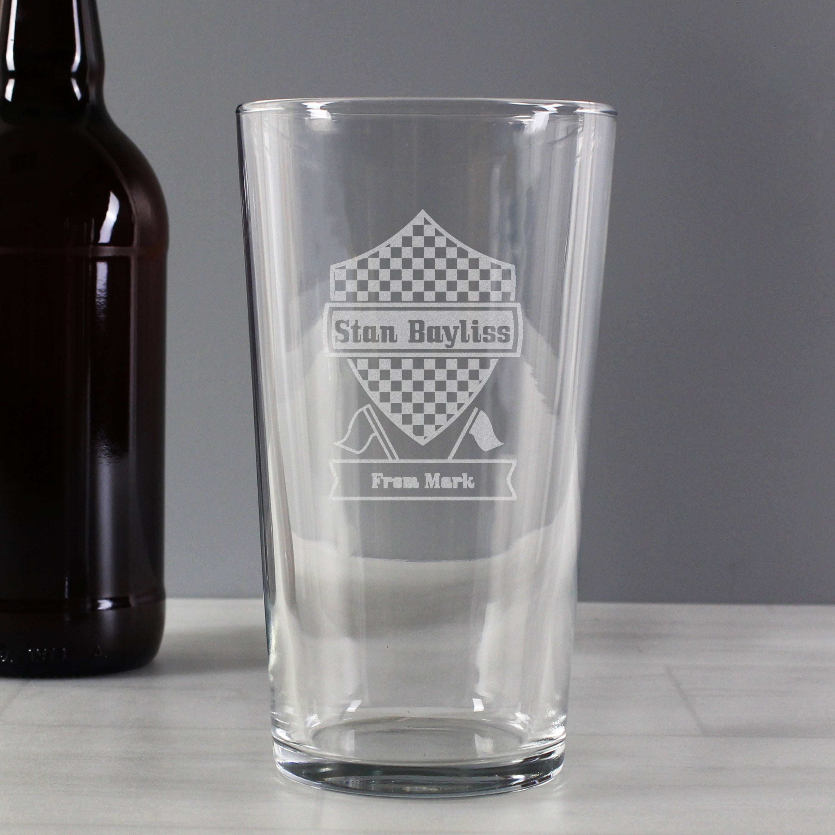 Personalised Formula 1 Pint Glass