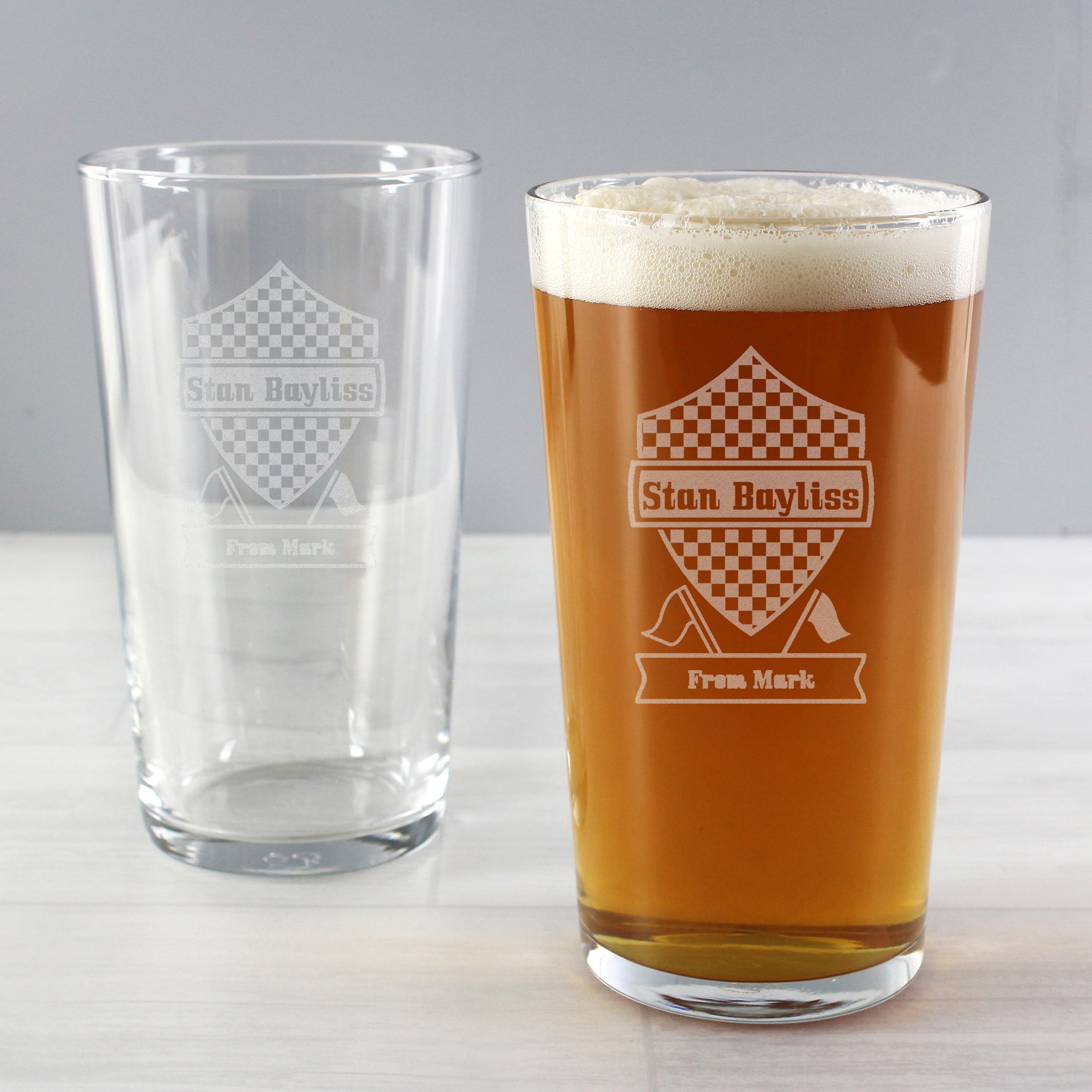 Personalised Formula 1 Pint Glass