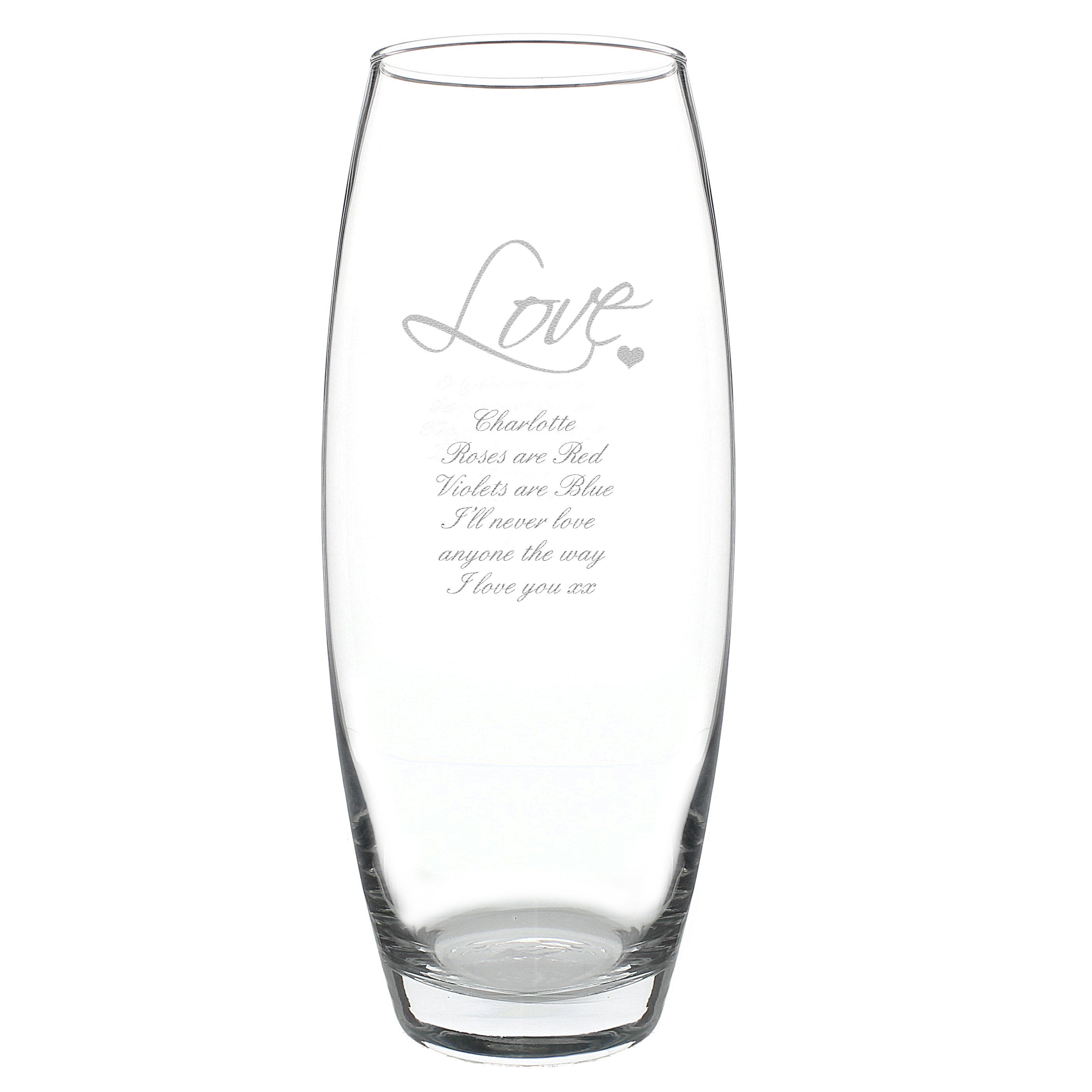 Personalised Love Bullet Vase