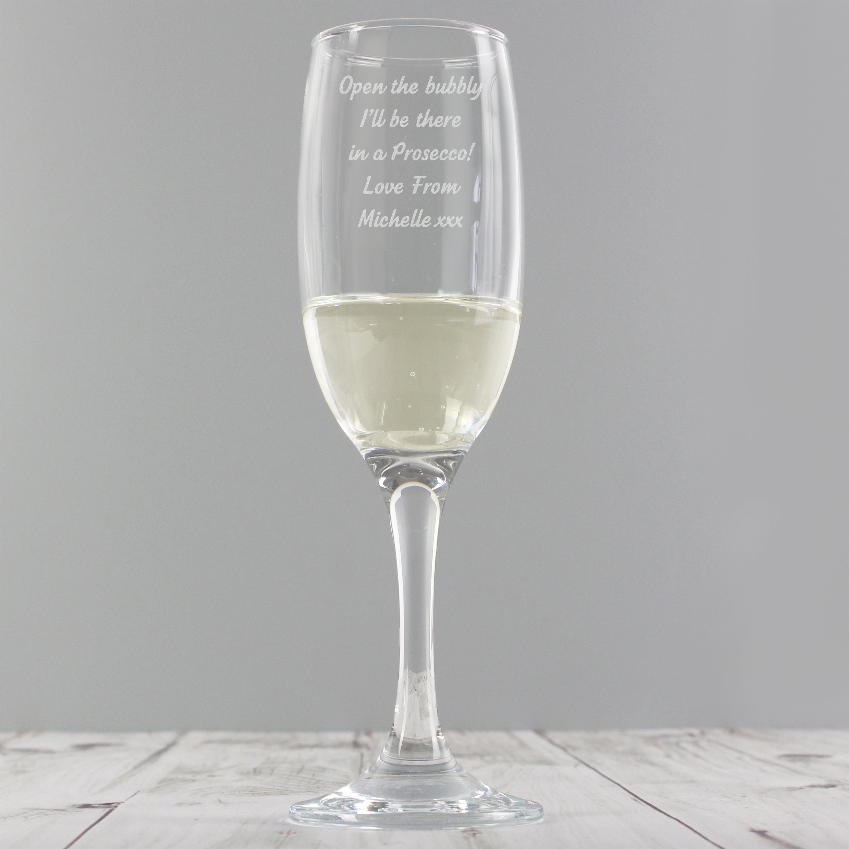 Personalised Any Message Prosecco Flute