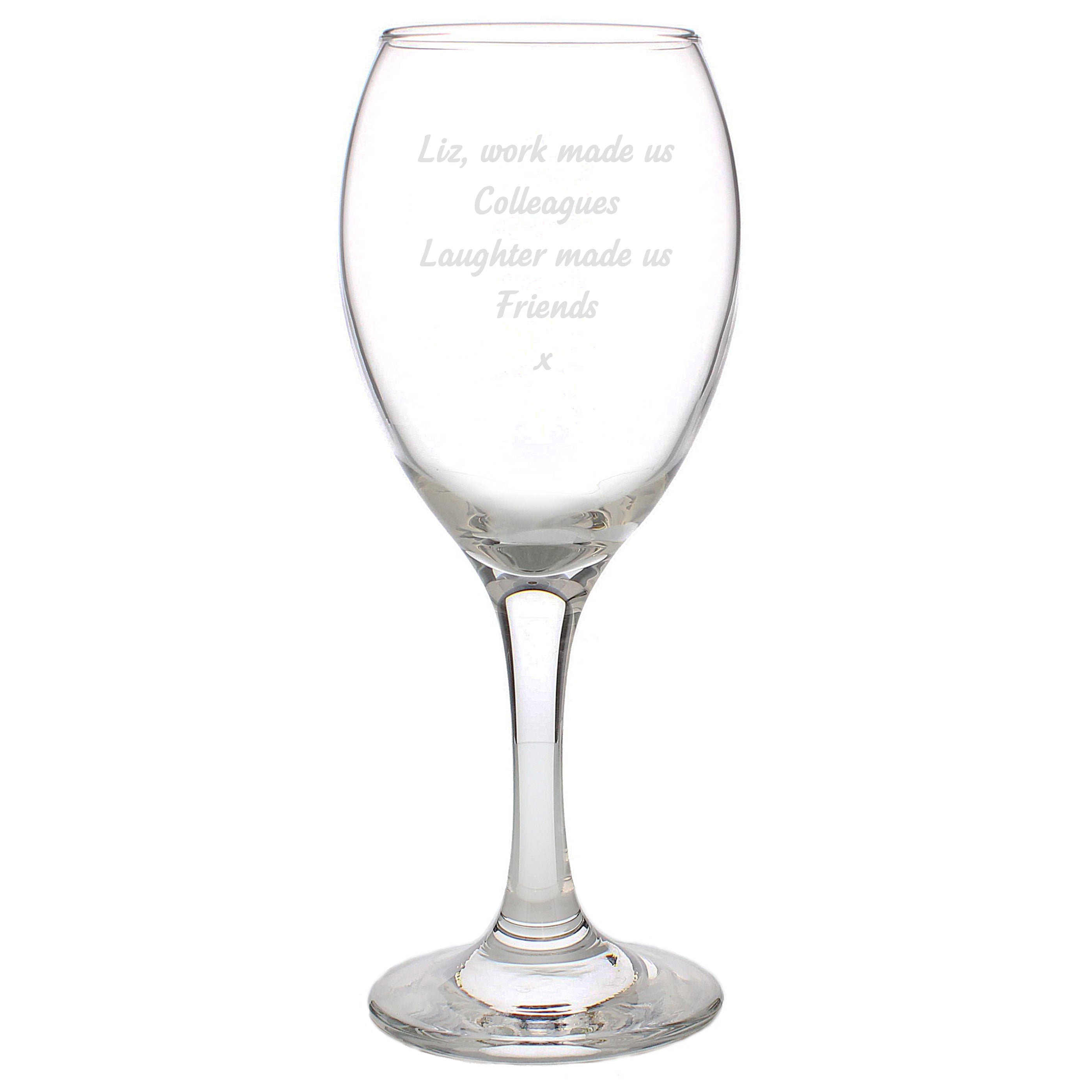 Personalised Any Message Wine Glass