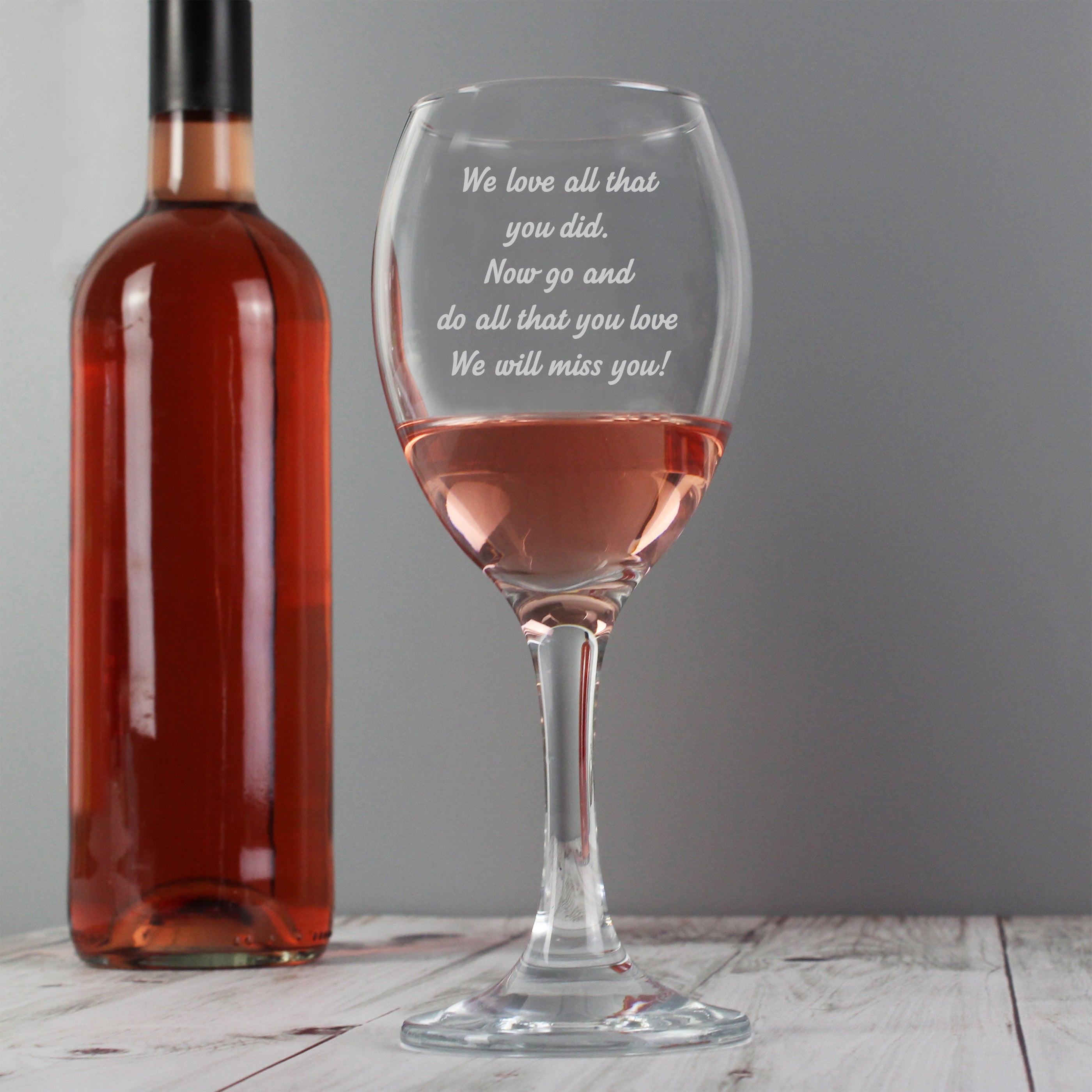 Personalised Any Message Wine Glass