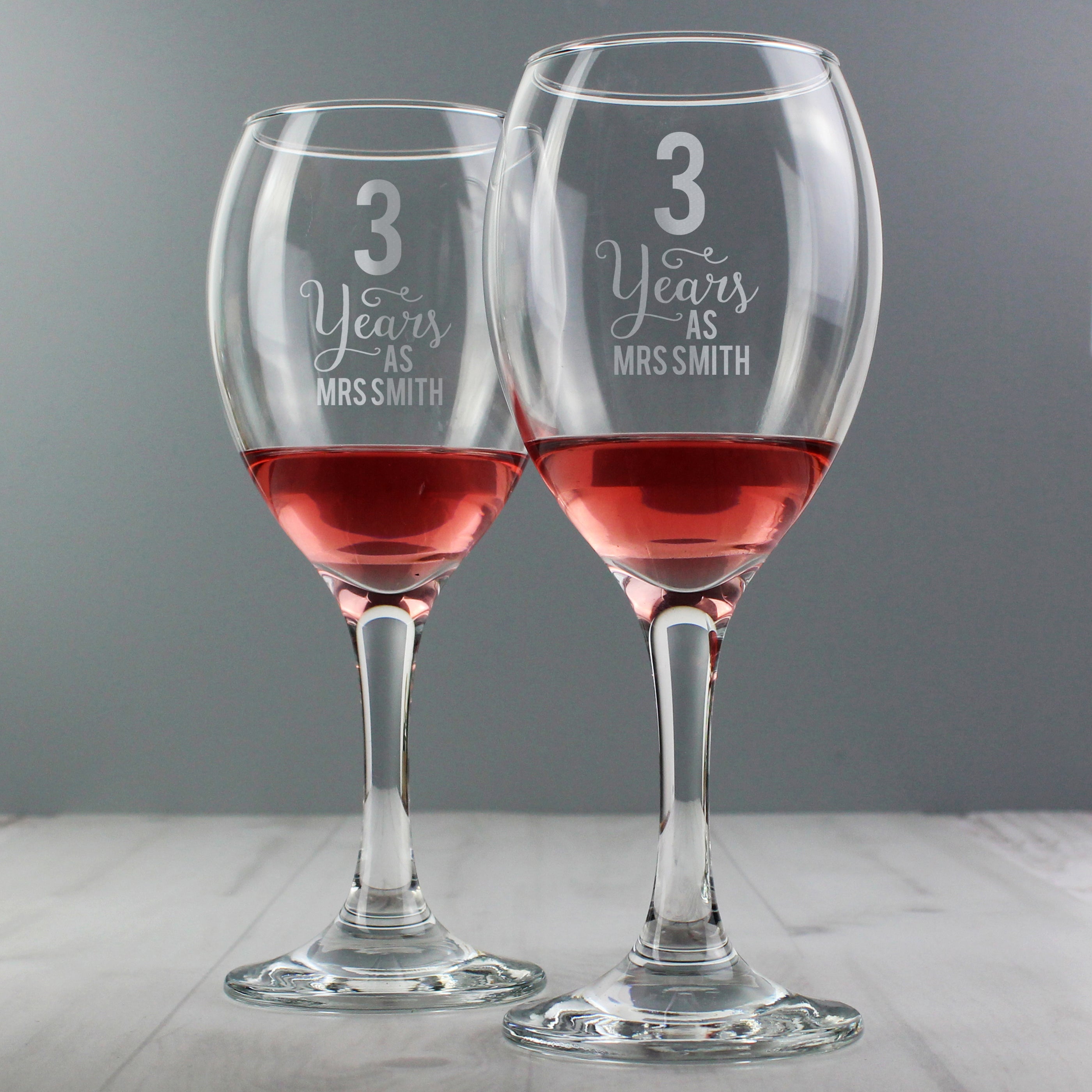 Personalised Years As... Wine Glass Set