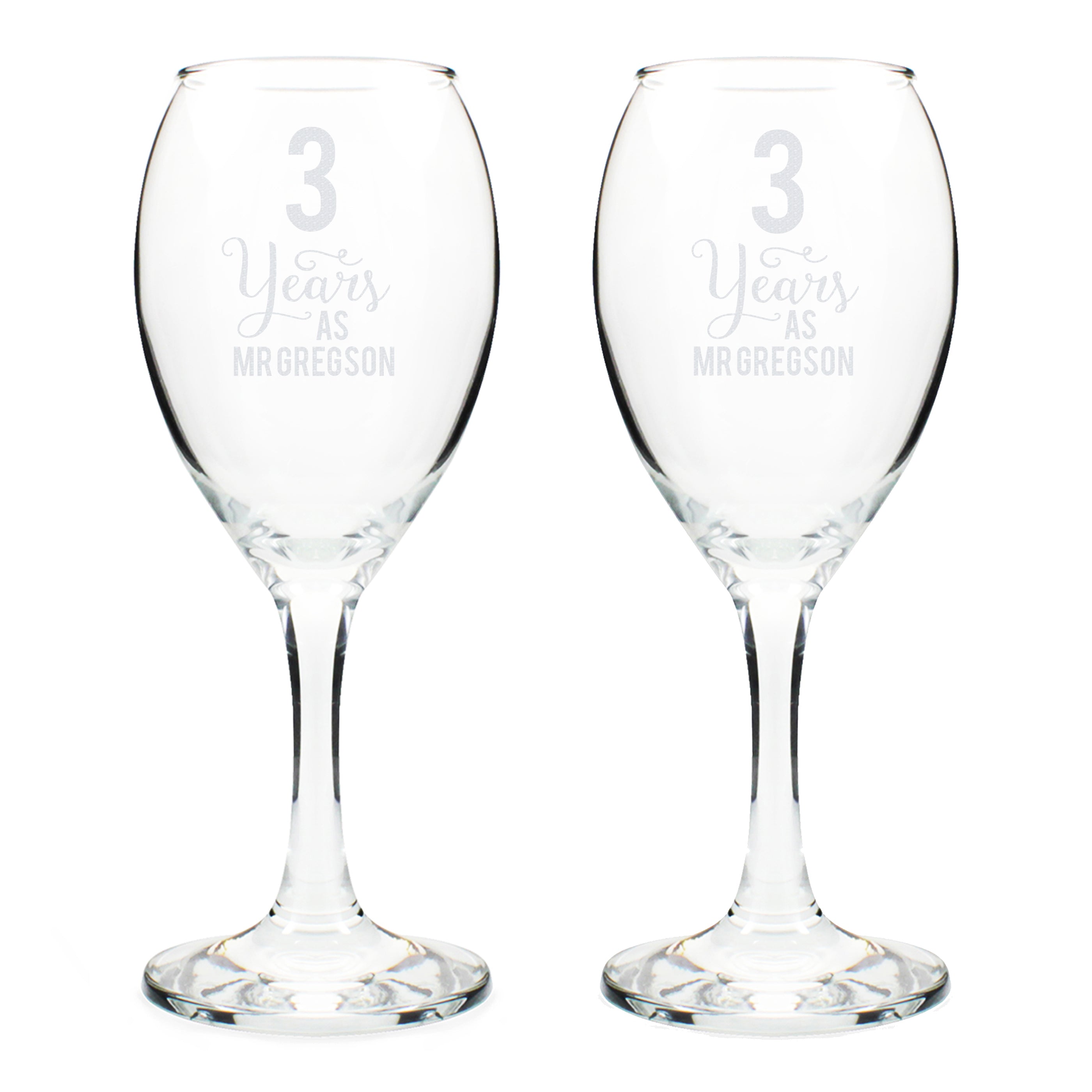 Personalised Years As... Wine Glass Set