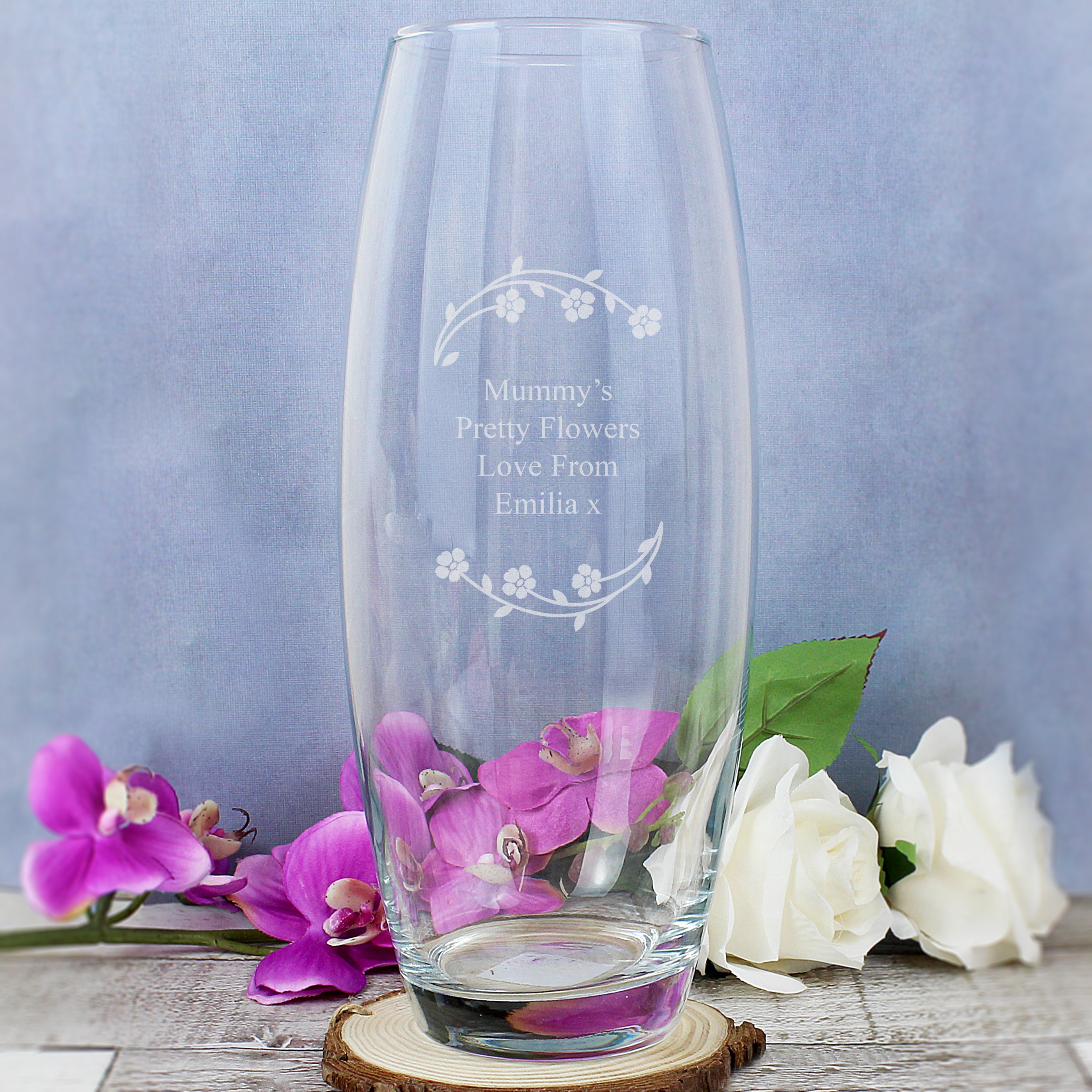 Personalised Floral Bullet Vase